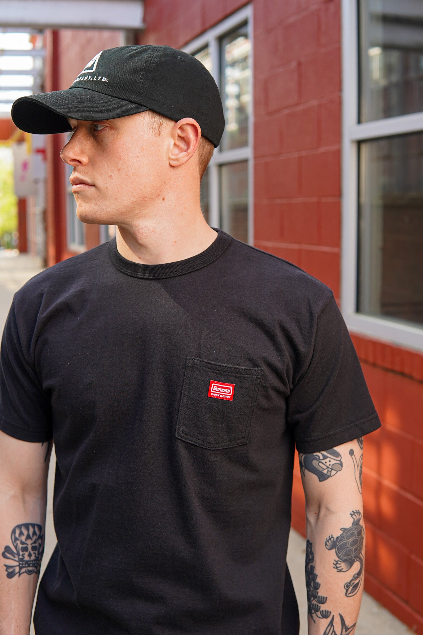 Samurai SWCT-101L Heavy Weight Pocket T-Shirt (Longer Length) - Black