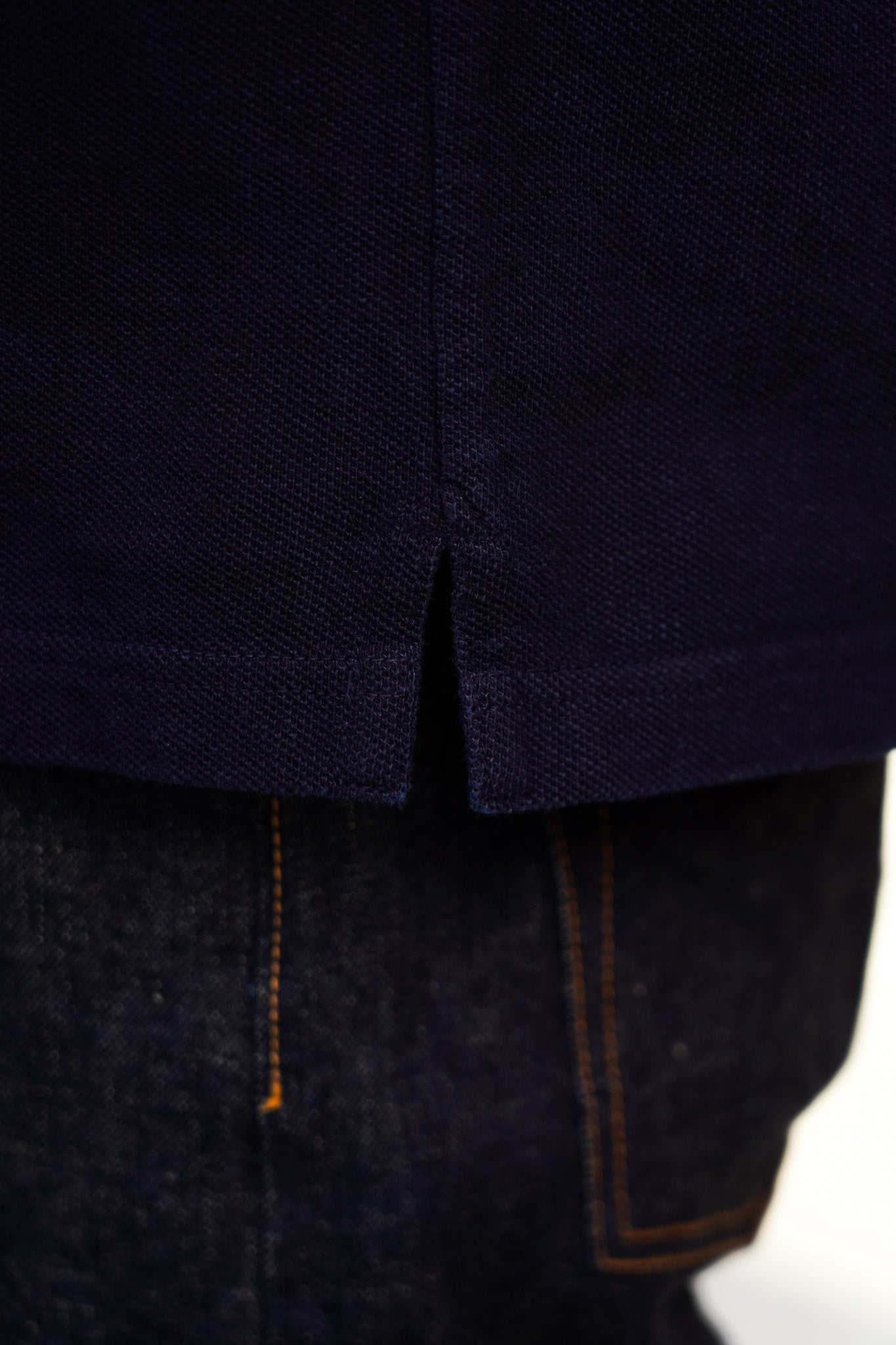 UES 67LW-I Rahben Stitch Polo Shirt - Indigo