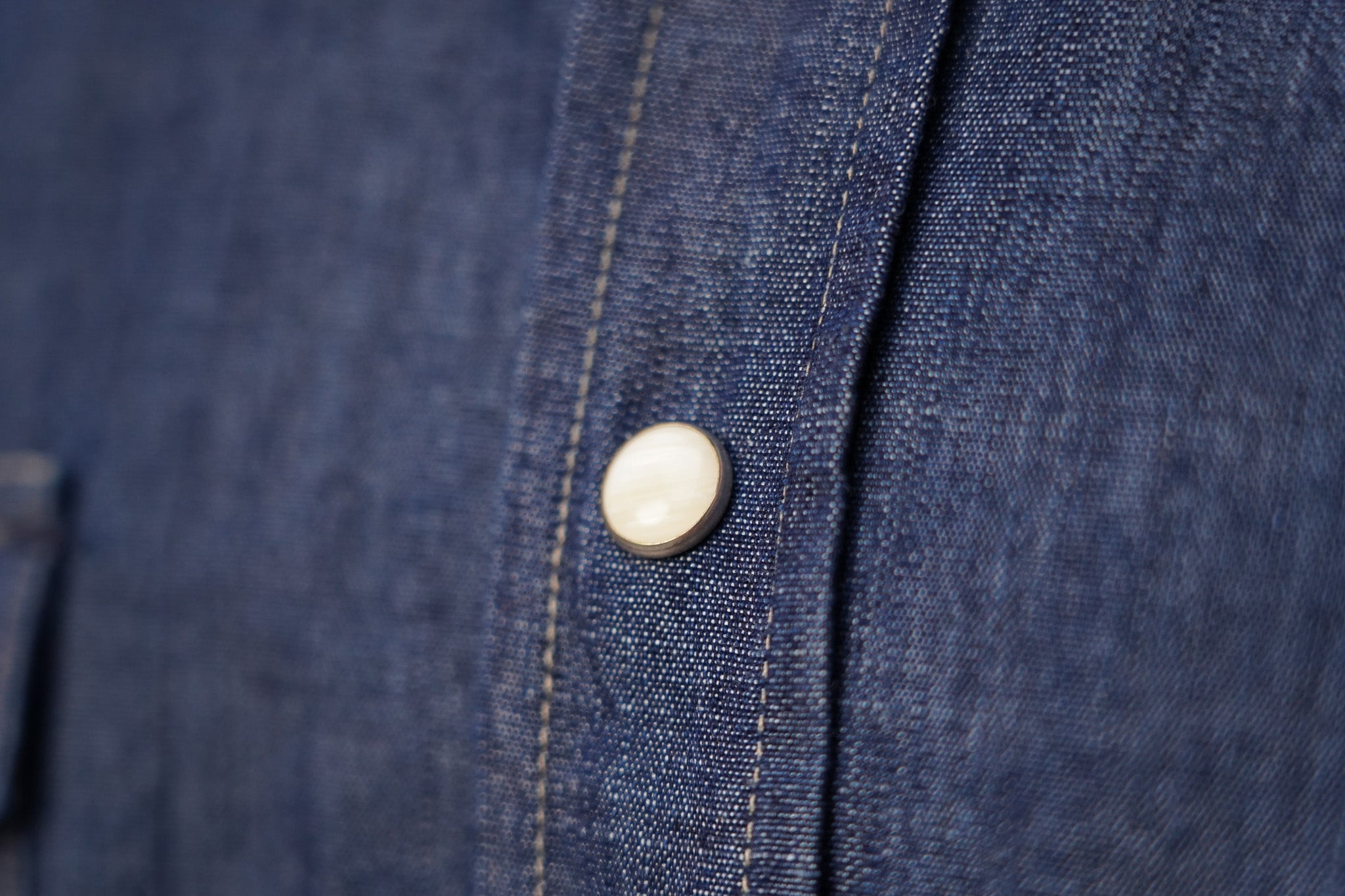 Indigofera Sideras Western Shirt - Indigo Chambray