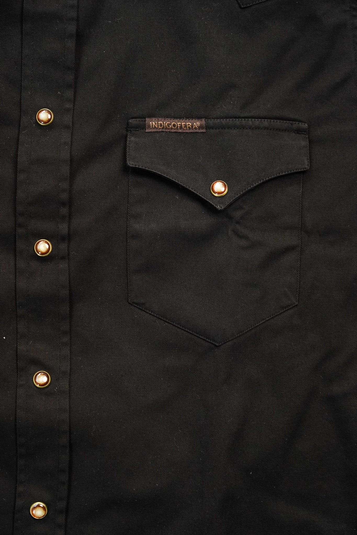 Indigofera Sideras Western Shirt - Black Twill