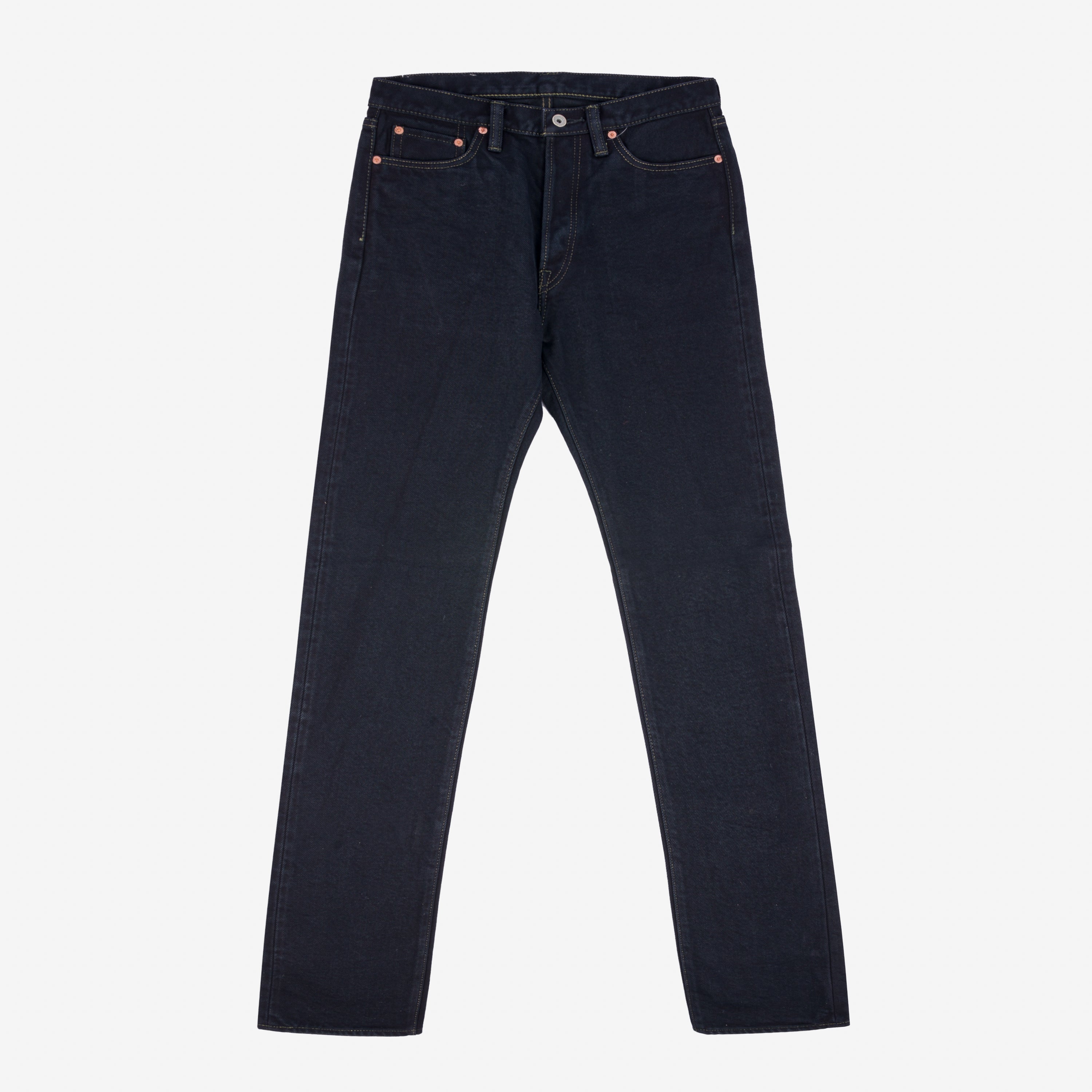 Iron Heart IH-888S-21od 21oz Selvedge Denim Medium/High Rise Tapered Cut Jeans - Indigo Overdyed Black