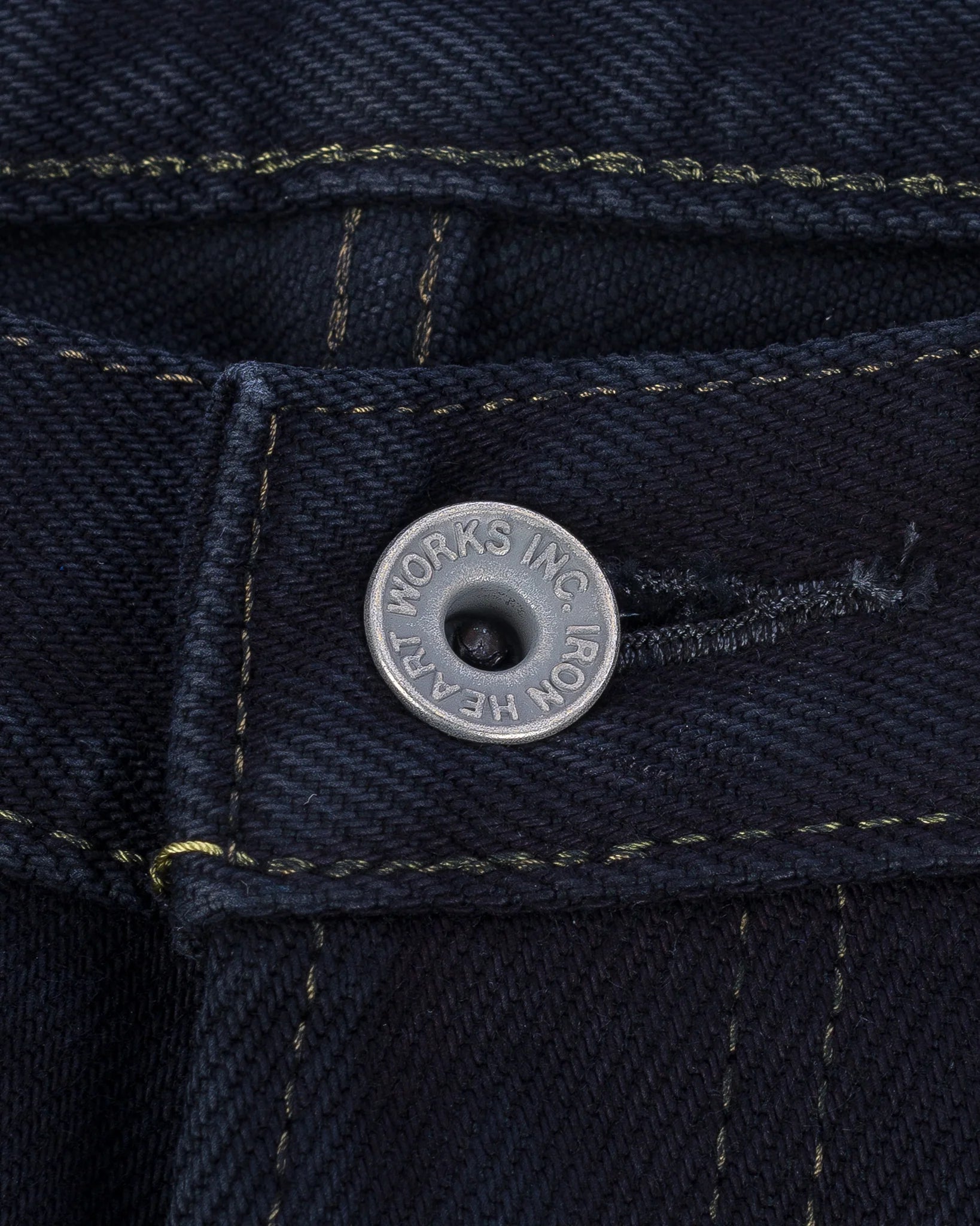 Iron Heart IH-634S-B 21oz Selvedge Denim Straight Cut Jeans - Indigo Overdyed Black