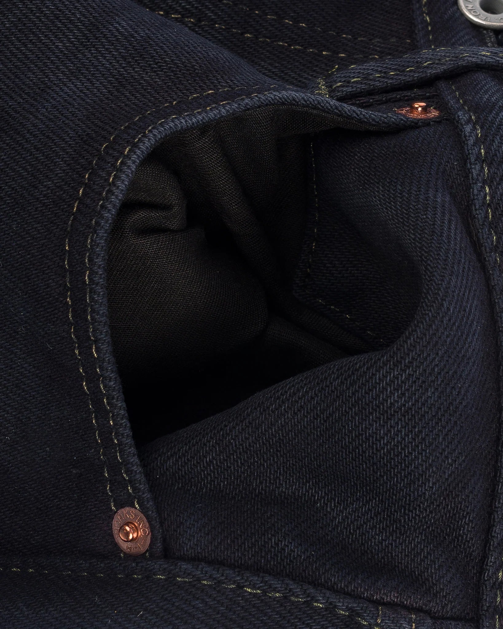 Iron Heart IH-634S-B 21oz Selvedge Denim Straight Cut Jeans - Indigo Overdyed Black