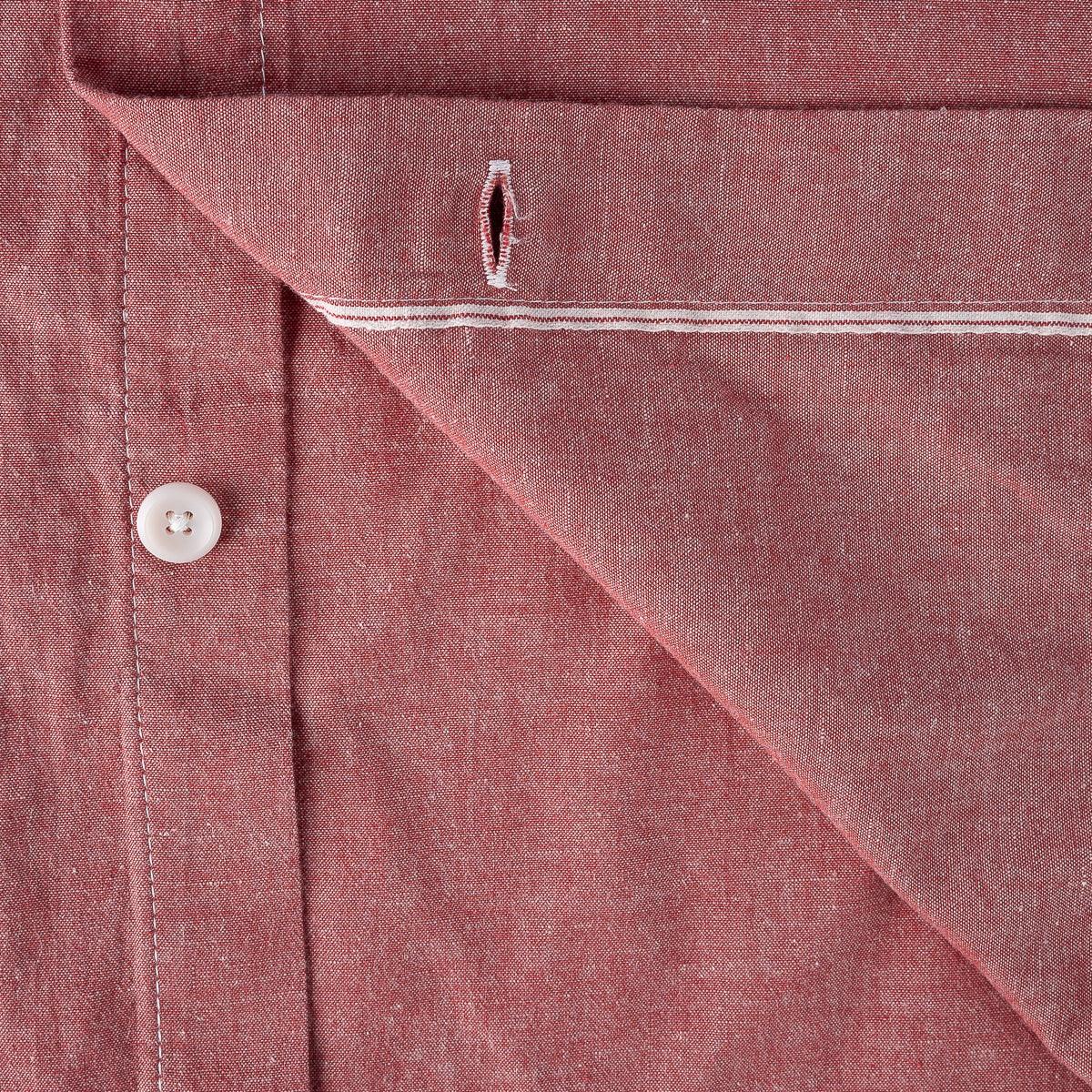 Iron Heart IHSH-388-RED 4oz Selvedge Short Sleeved Summer Shirt - Red