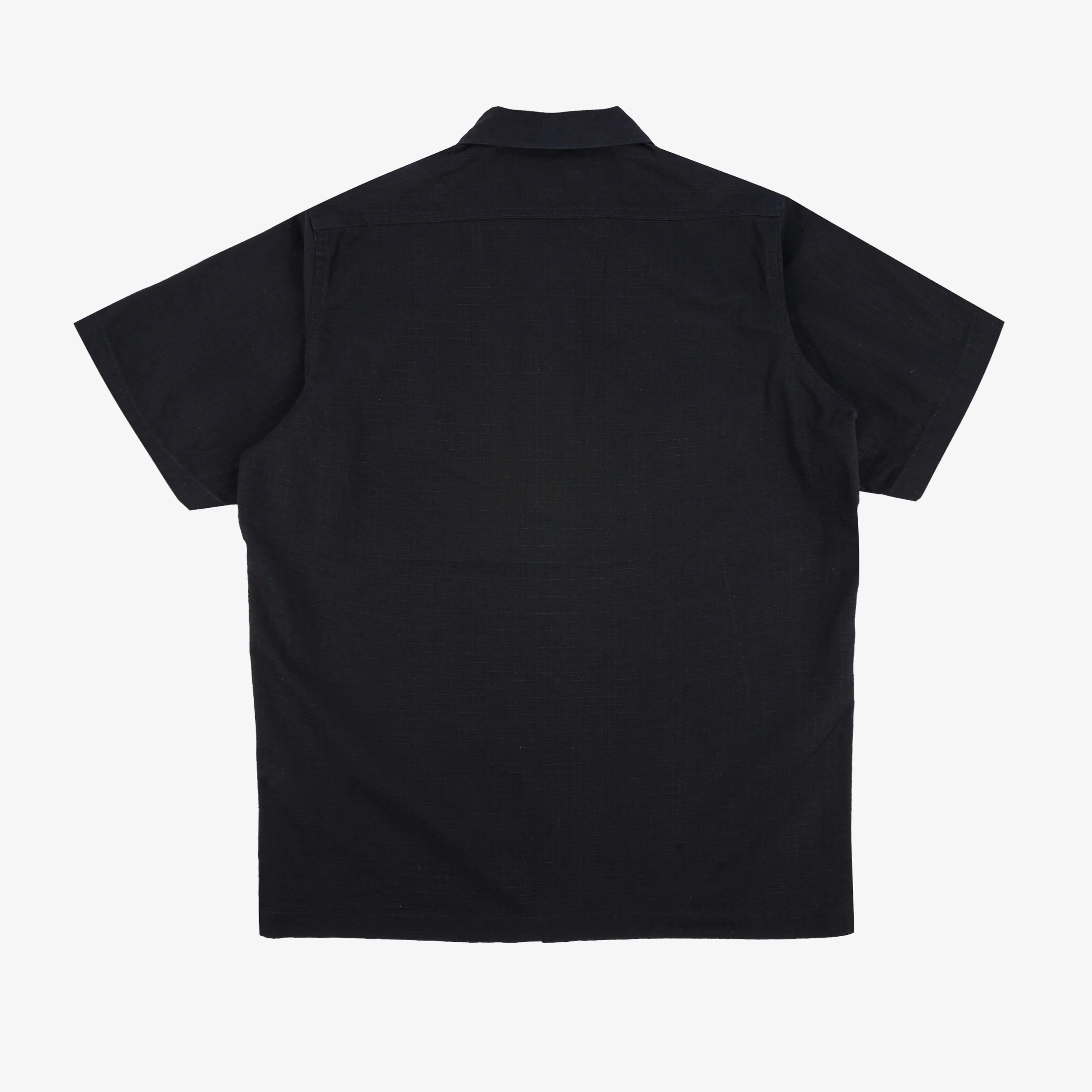 Iron Heart IHSH-415-BLK 8oz Ripstop Short Sleeved Mechanic Shirt - Black