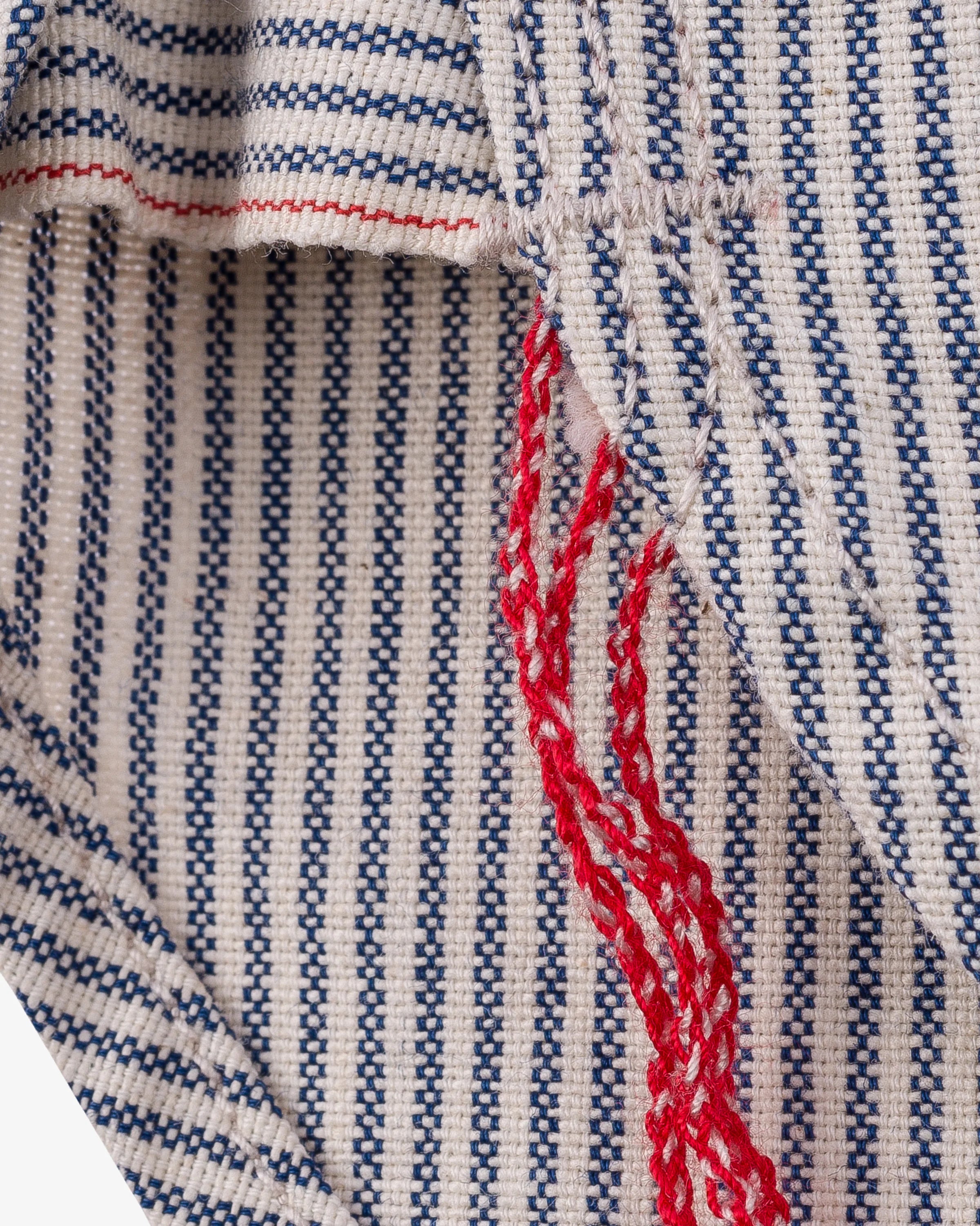 Iron Heart IHSH-420-HIC 5oz Selvedge Ox Cloth Short Sleeved Work Shirt - Hickory Stripe