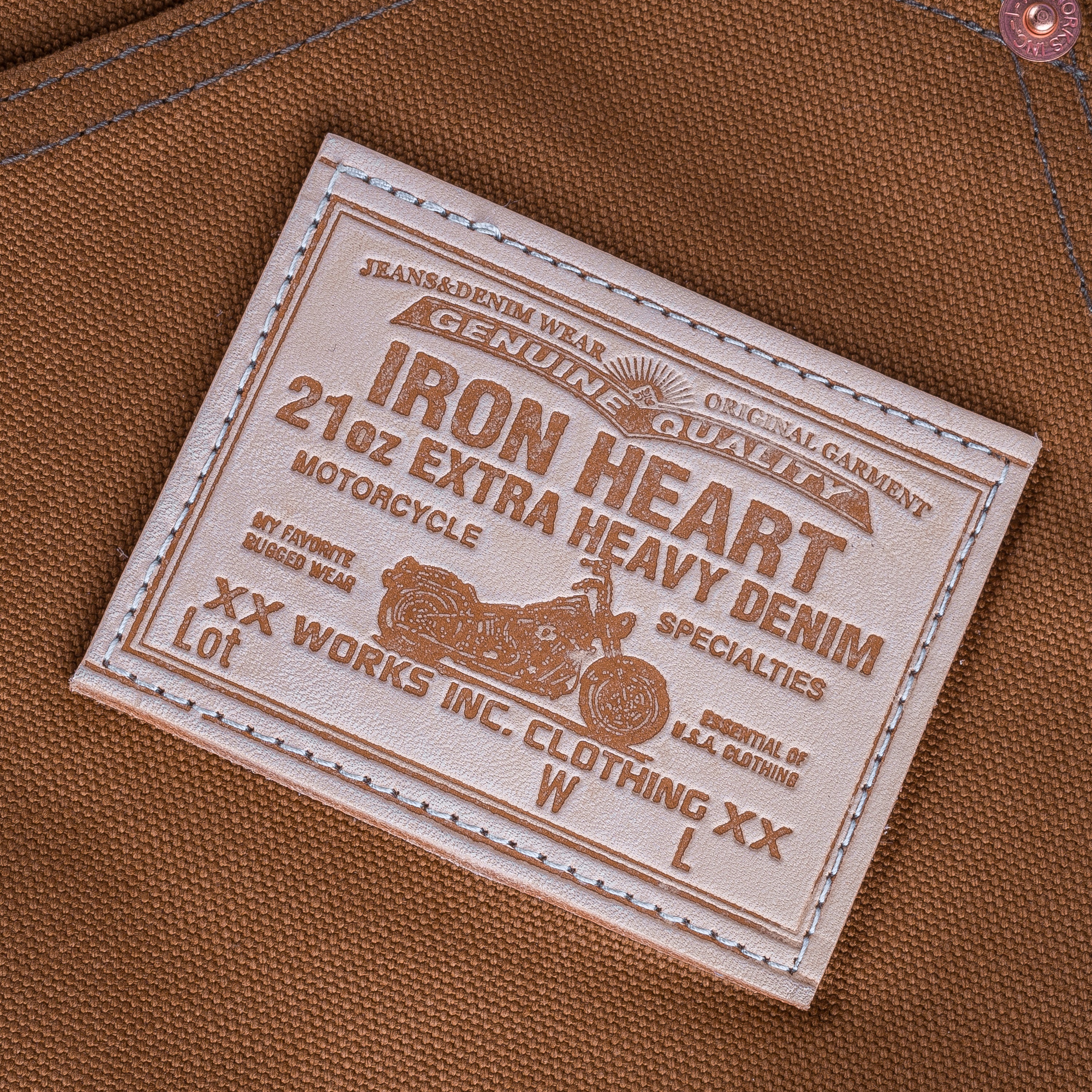 Iron Heart IHG-057-BRN 17oz Cotton Duck Apron - Brown