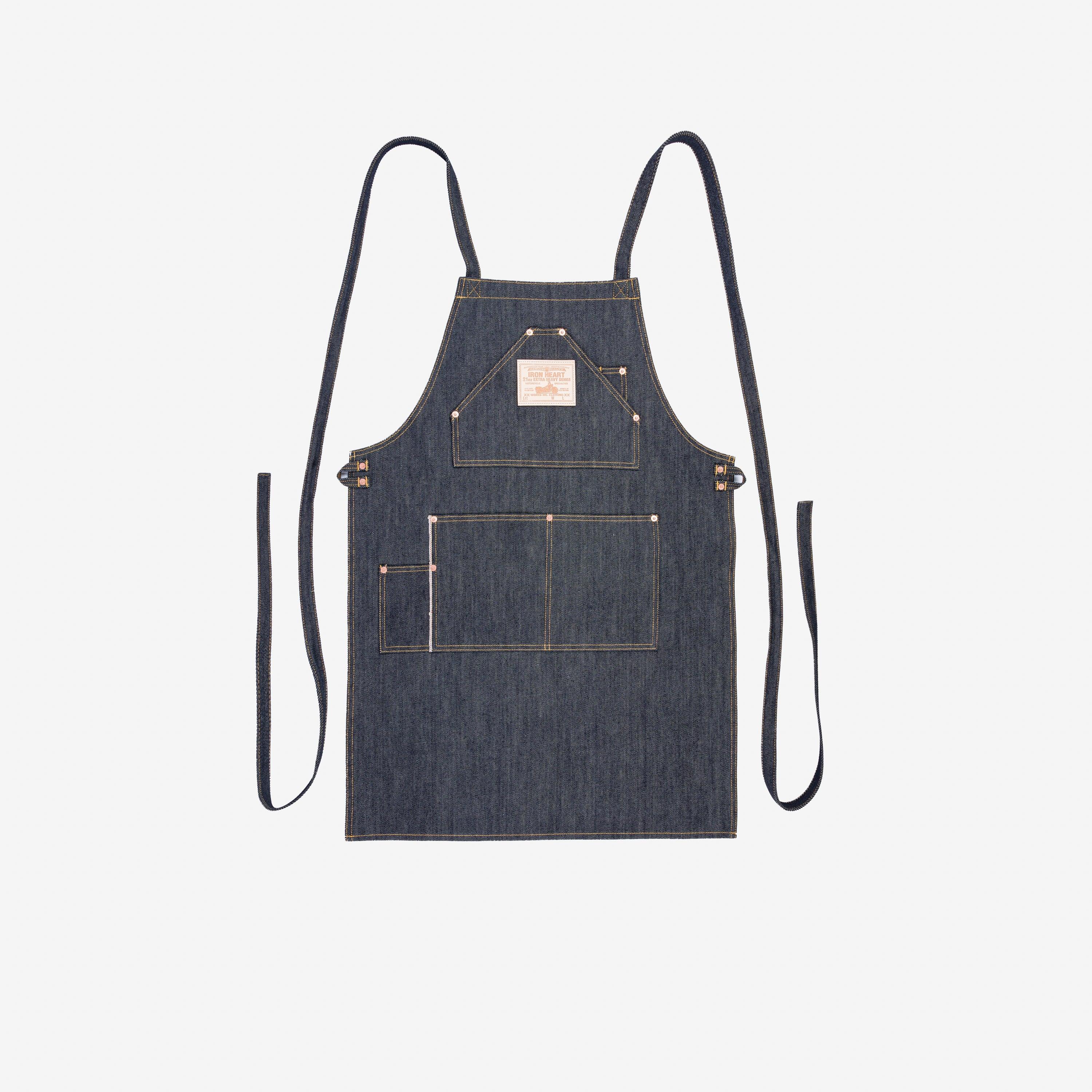Iron Heart IHG-056-IND 21oz Selvedge Denim Apron - Indigo