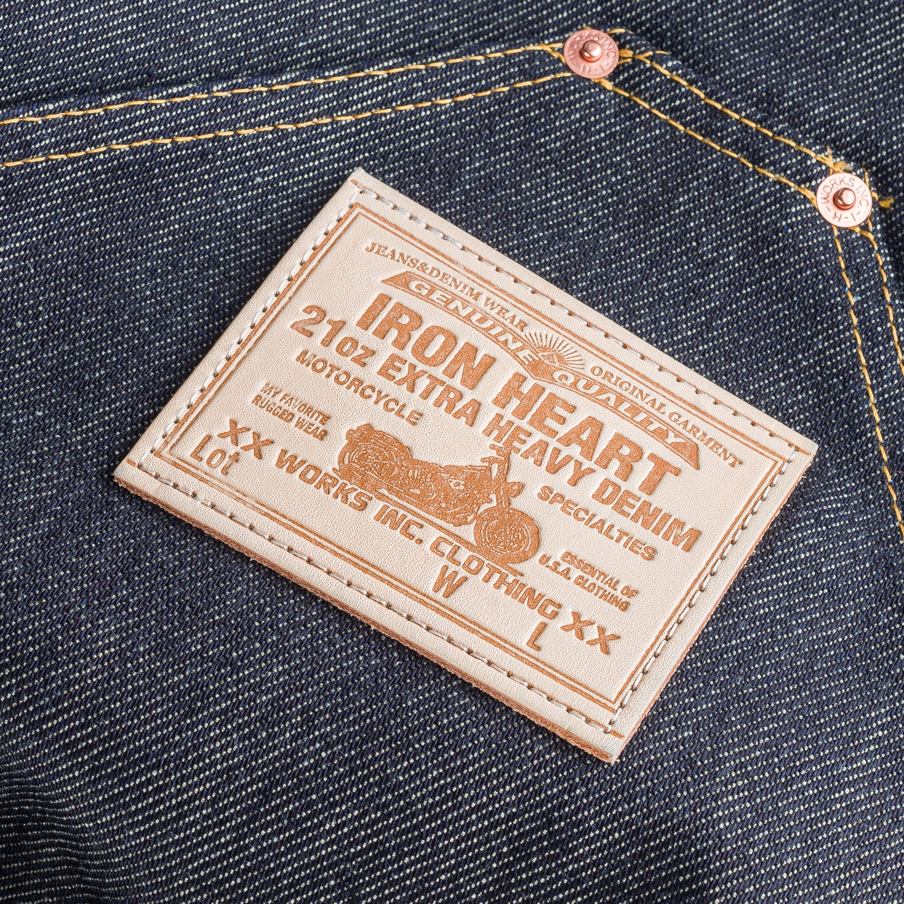 Iron Heart IHG-056-IND 21oz Selvedge Denim Apron - Indigo