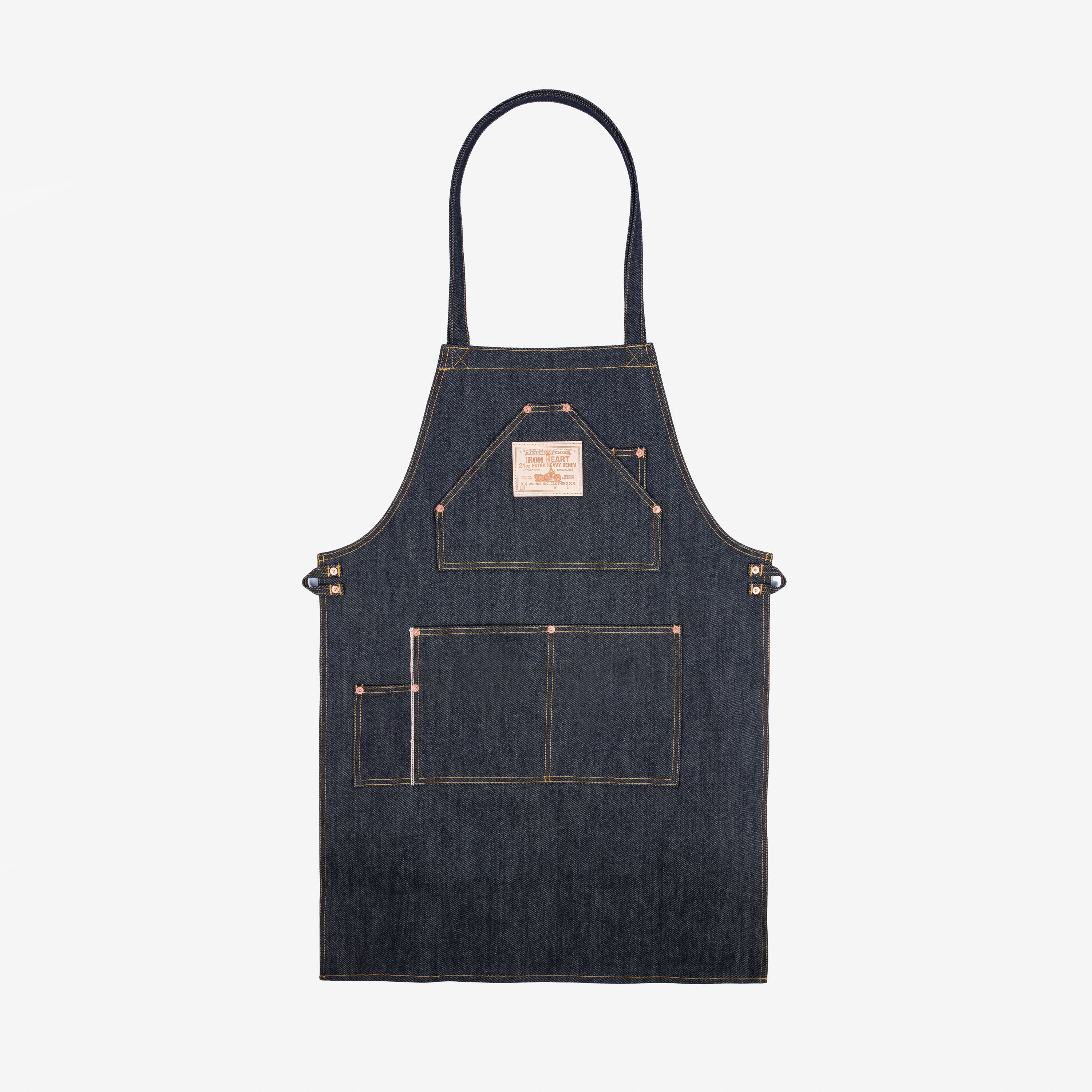 Iron Heart IHG-056-IND 21oz Selvedge Denim Apron - Indigo