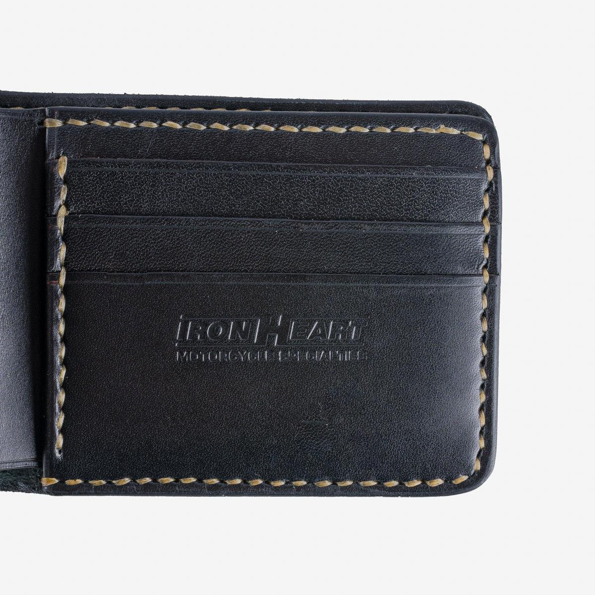 Iron Heart IHG-035-BLK Calf Folding Wallet - Black