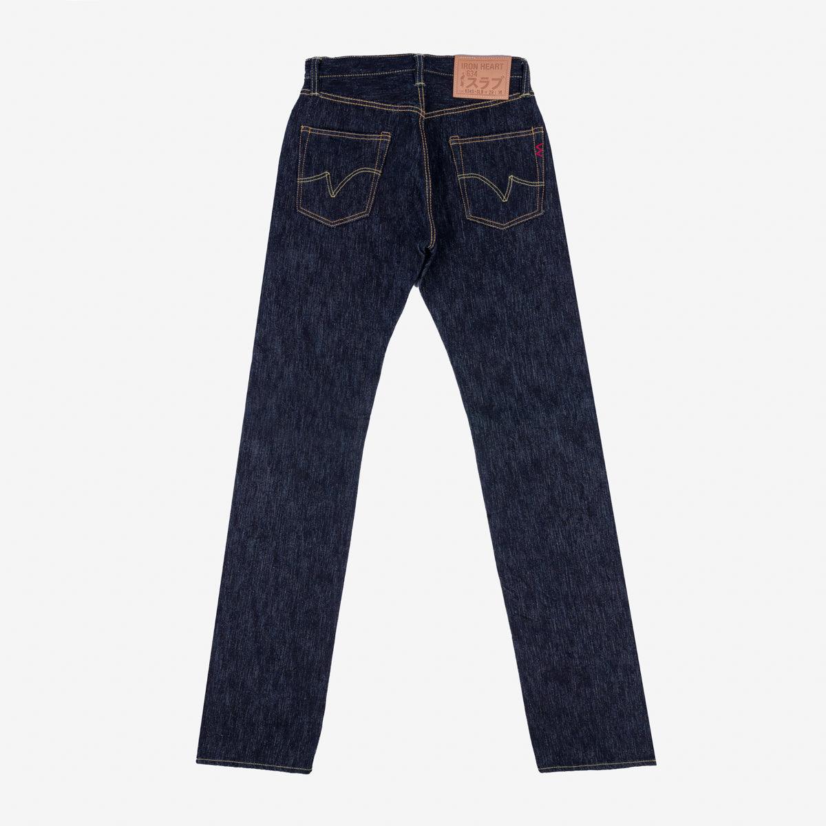 Iron Heart IH-634S-SLB 16oz Slubby Selvedge Denim Straight Cut Jeans - Indigo
