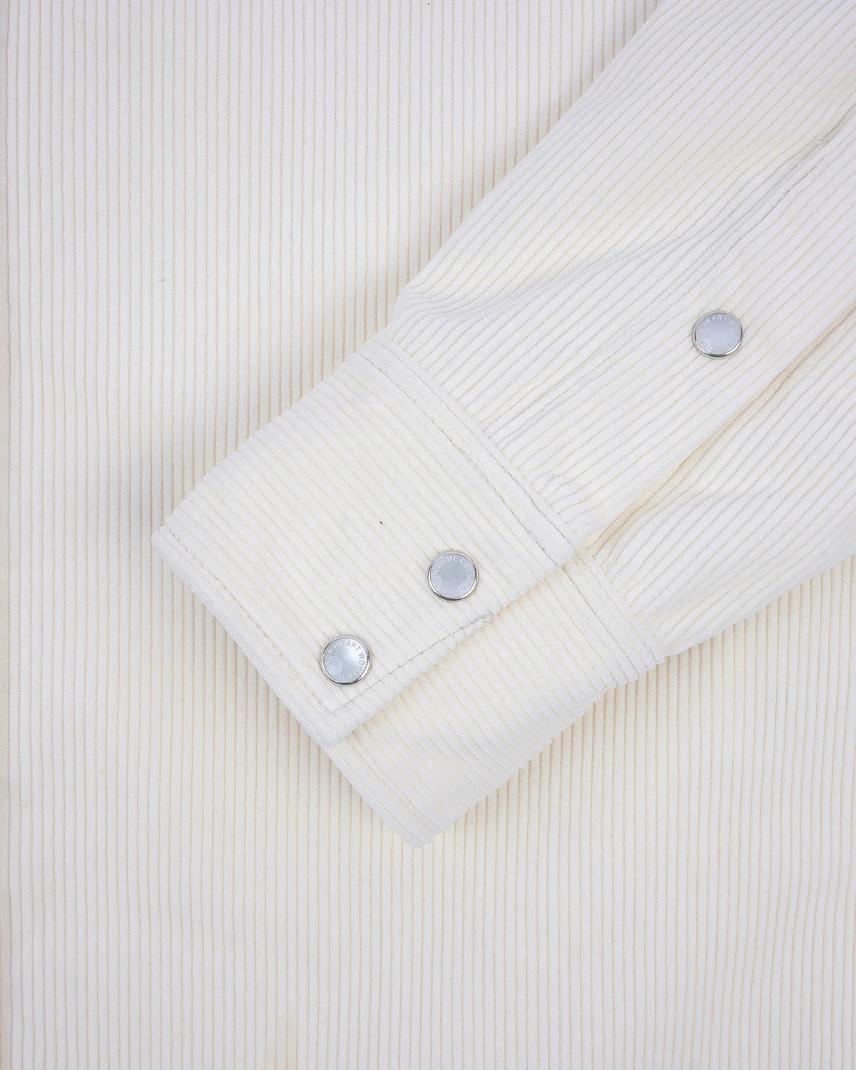 Iron Heart IHSH-398-WHT 11oz Corduroy Western Shirt - Off White