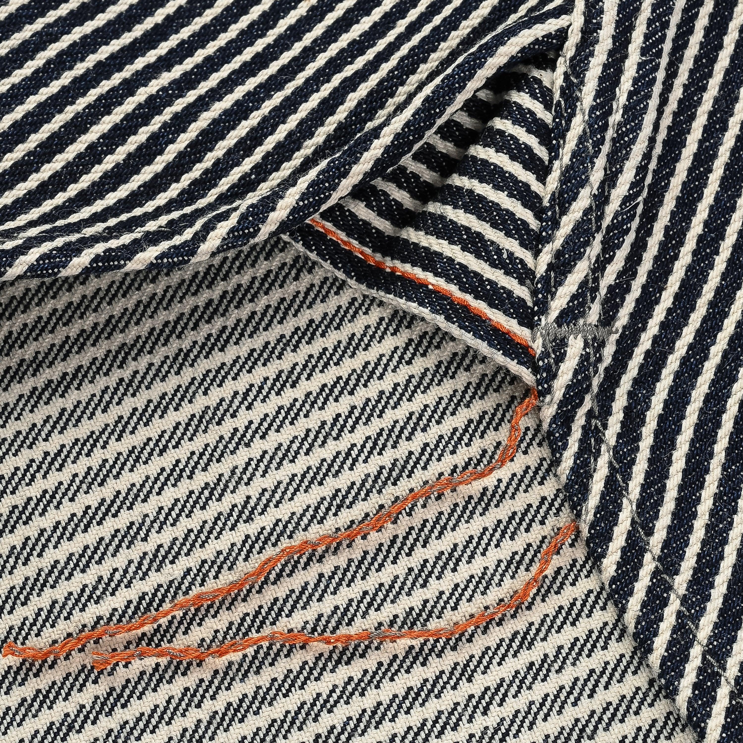 Iron Heart IHSH-274-IND 12oz Hickory Stripe Work Shirt - Indigo