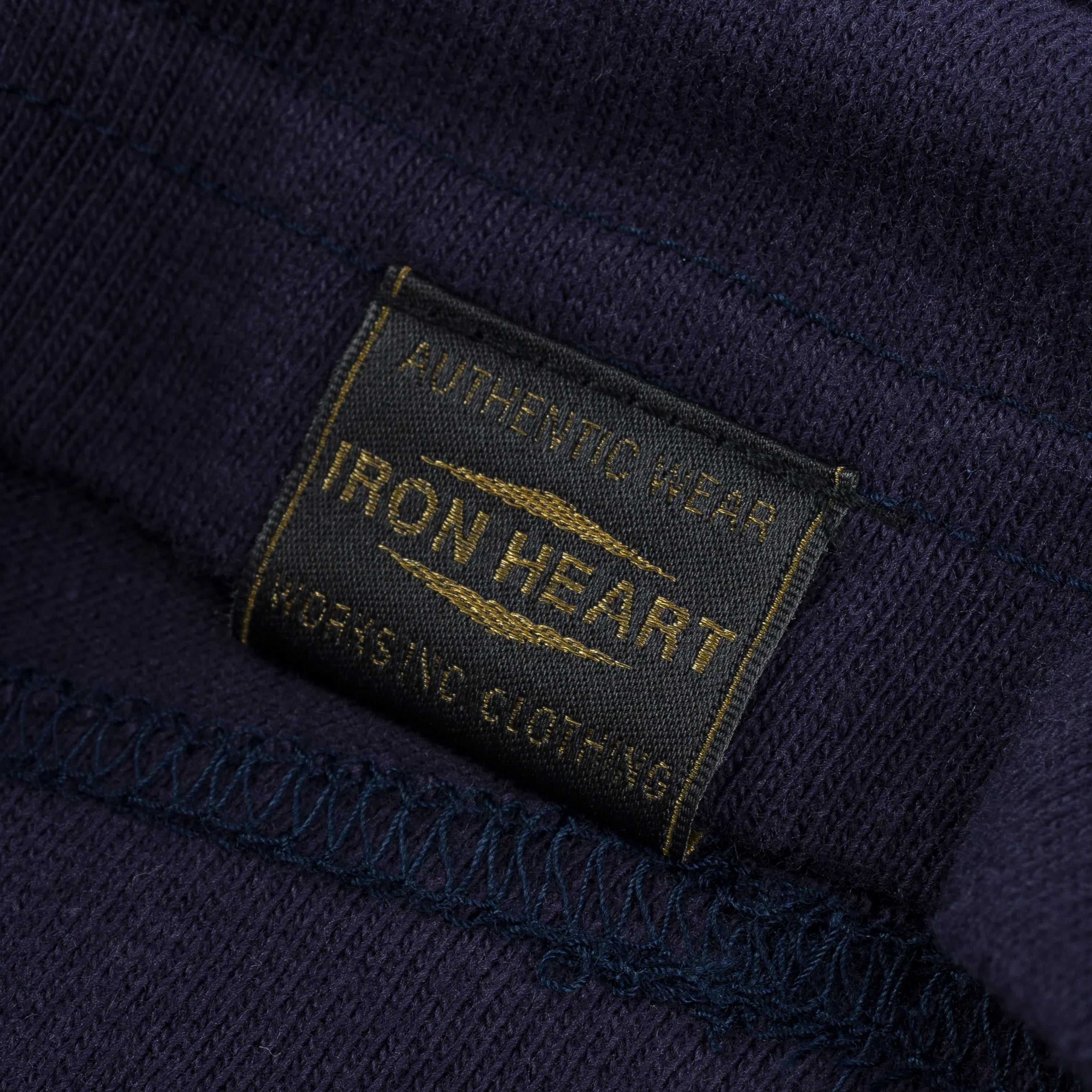 Iron Heart IHT-1610-NAV 6.5oz Loopwheel Crew Neck T-Shirt - Navy