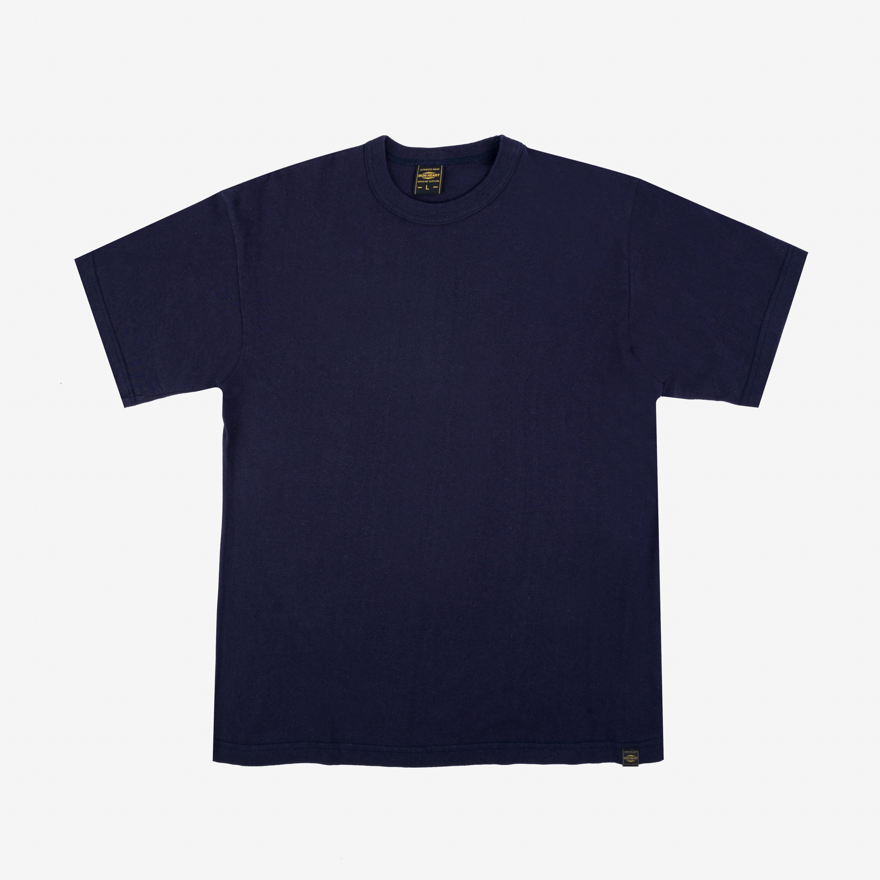 Iron Heart IHT-1610-NAV 6.5oz Loopwheel Crew Neck T-Shirt - Navy