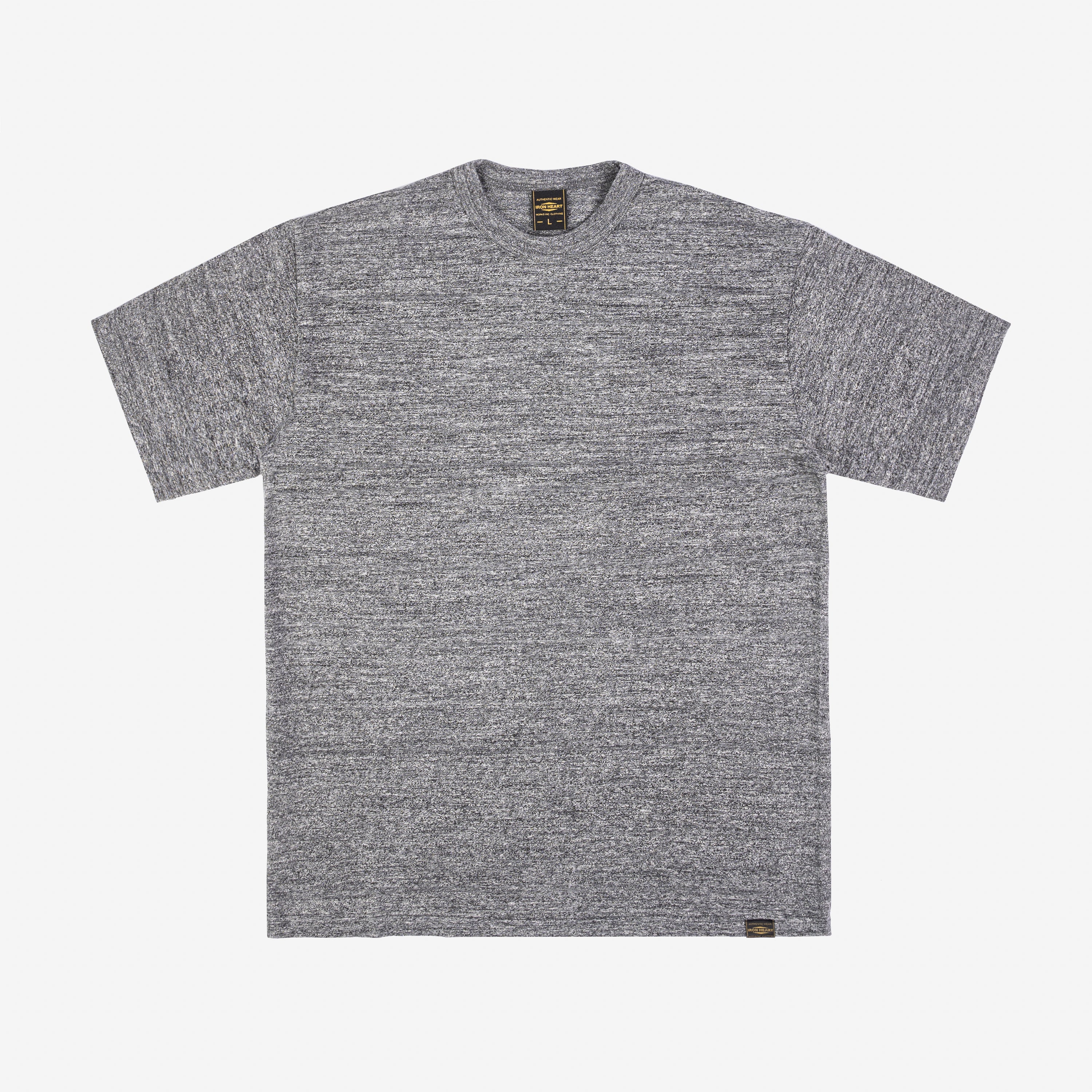 Iron Heart IHT-1610L-GRY 6.5oz Loopwheel Crew Neck T-Shirt (Longer Body) - Grey