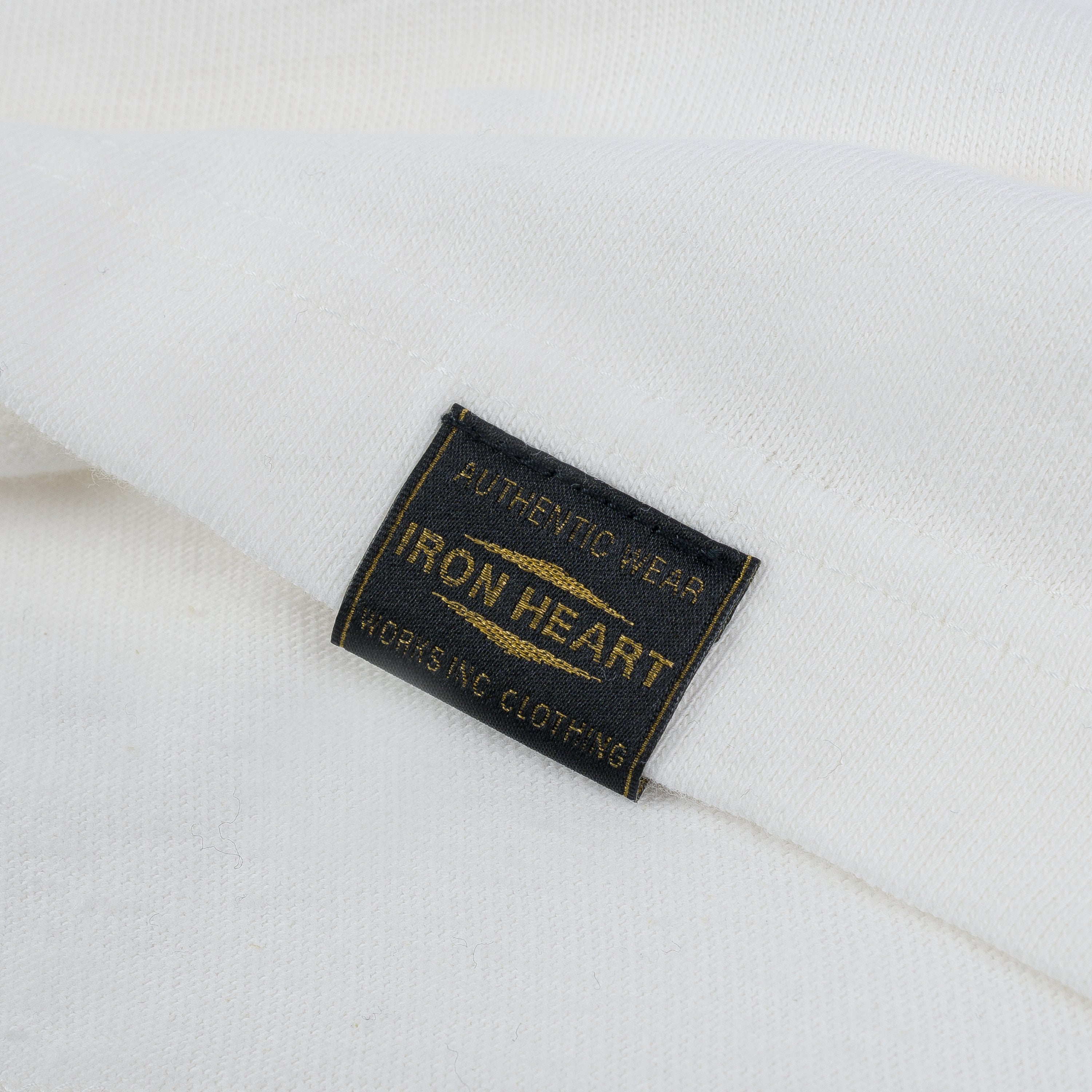 Iron Heart IHT-1610L-WHT 6.5oz Loopwheel Crew Neck T-Shirt (Longer Body) - White