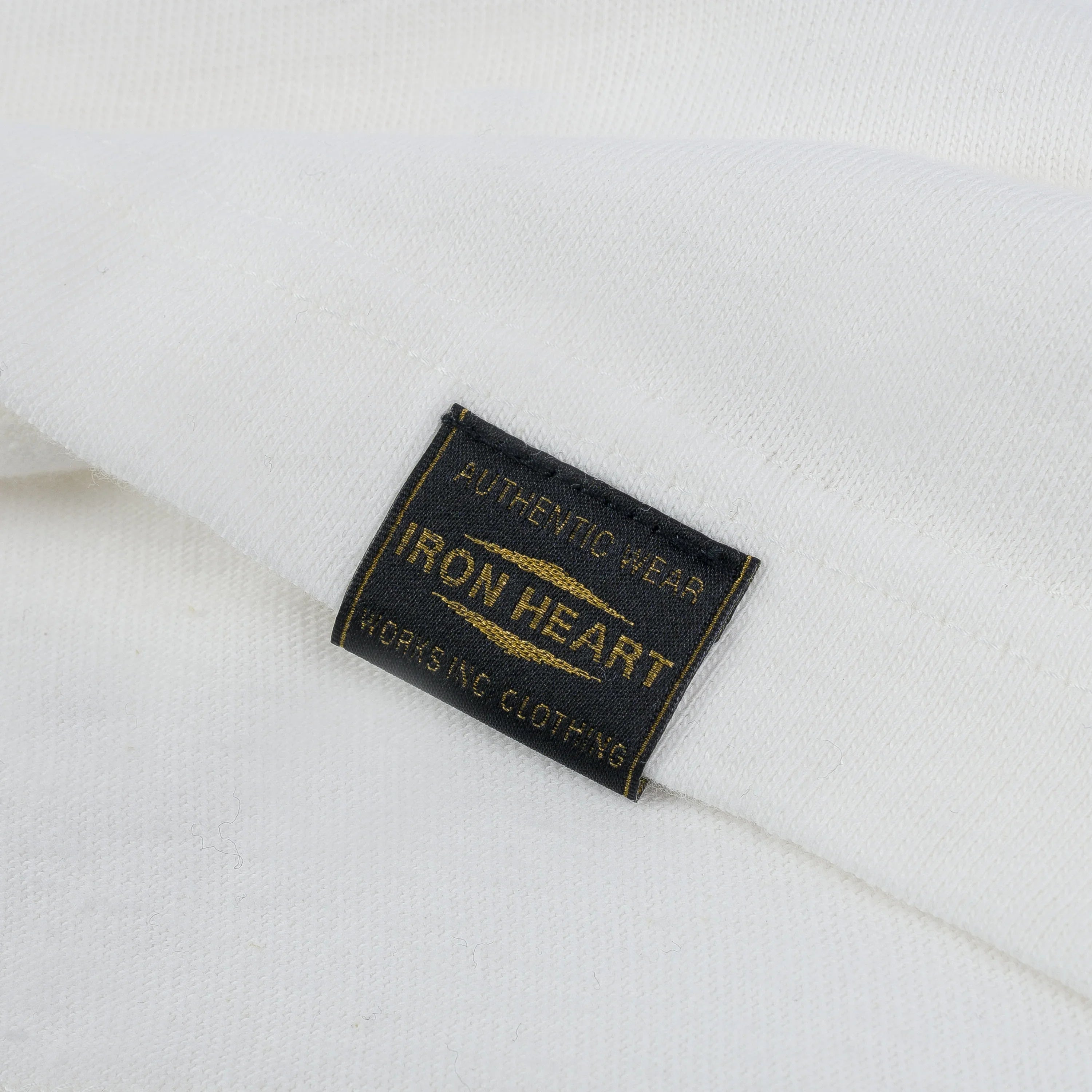 Iron Heart IHT-1610L-WHT 6.5oz Loopwheel Crew Neck T-Shirt (Longer Body) - White