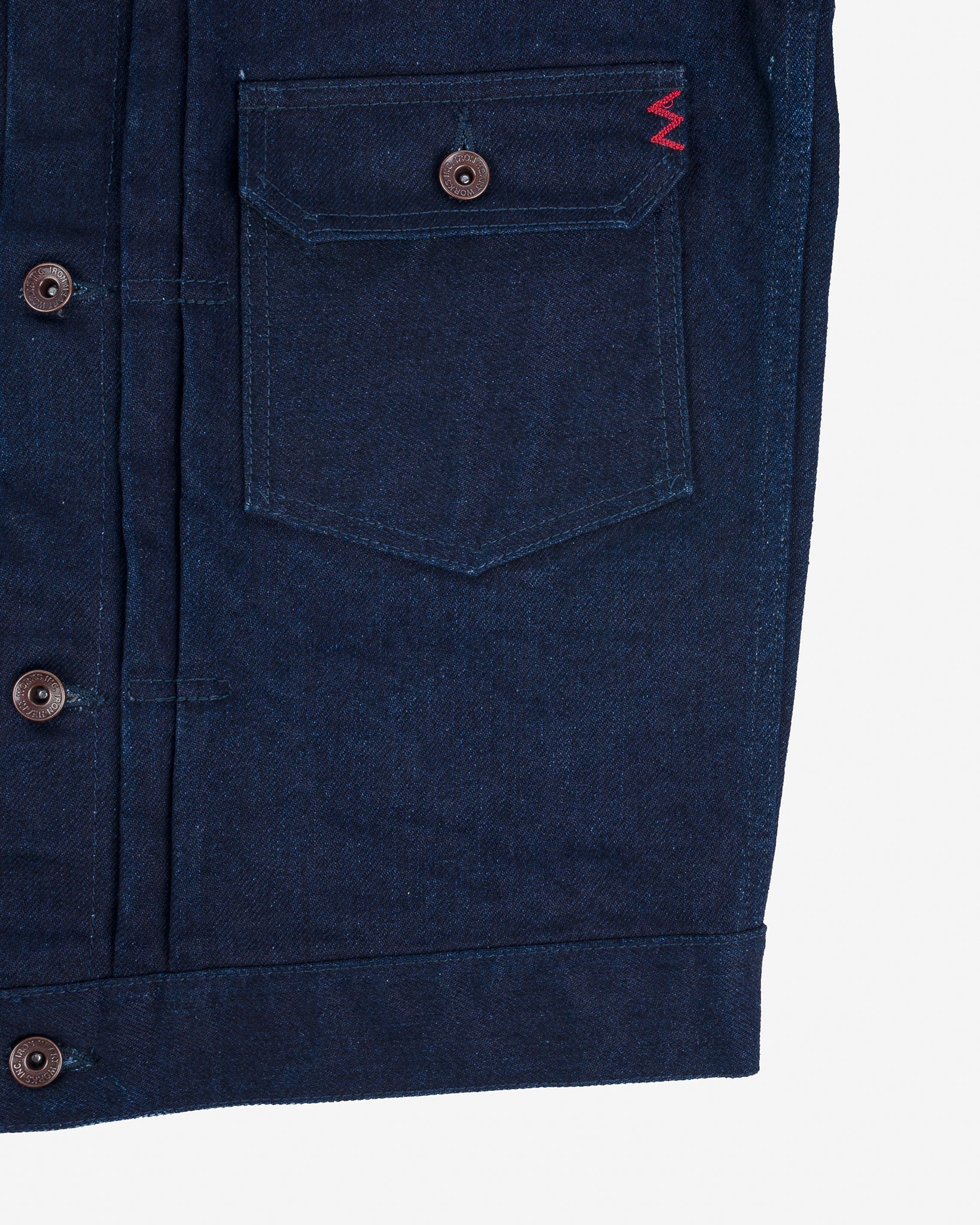 Iron Heart IHJ-140-IG 19oz Selvedge Denim Type I Jacket - Indigo/Grey