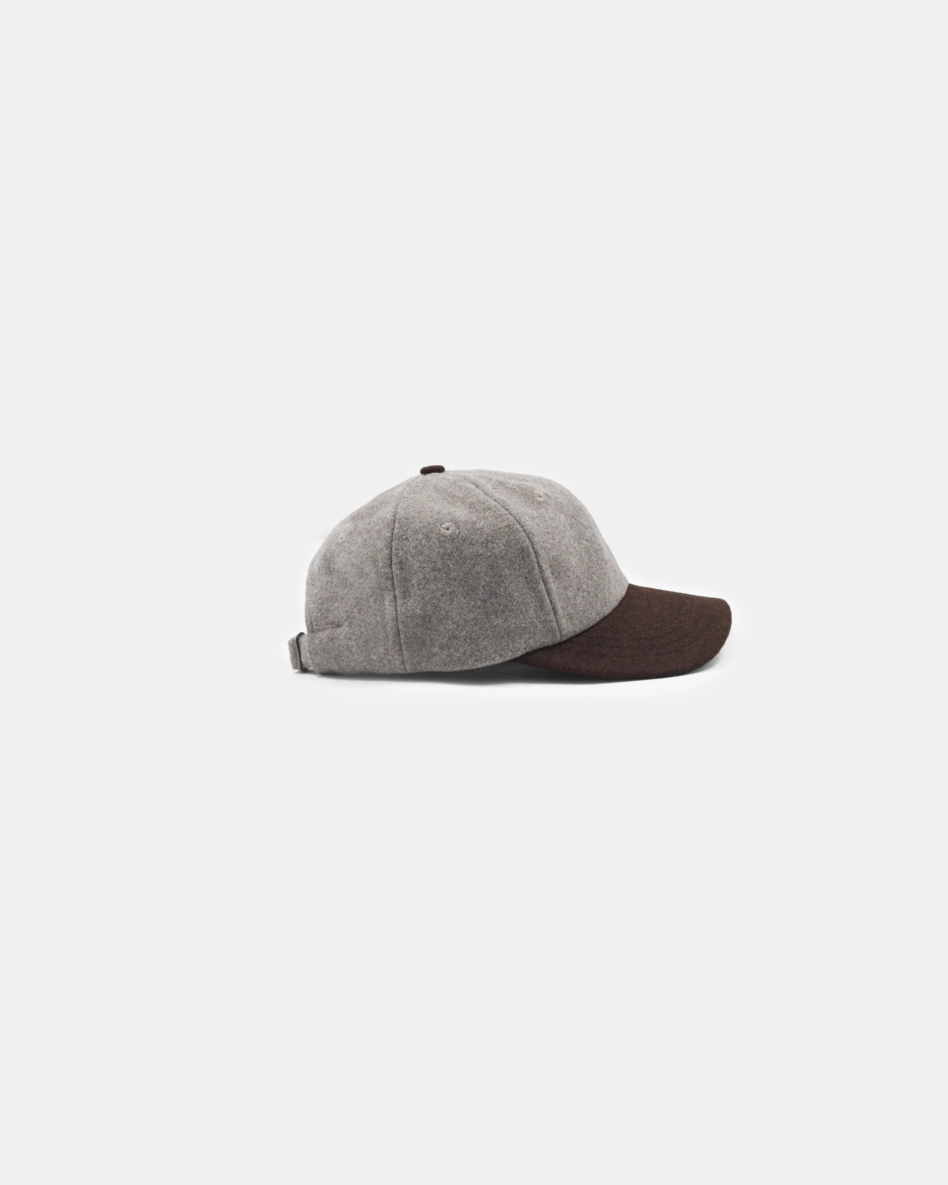 Dehen 1920 Melton Wool Baseball Hat - Oatmeal / Red Oak