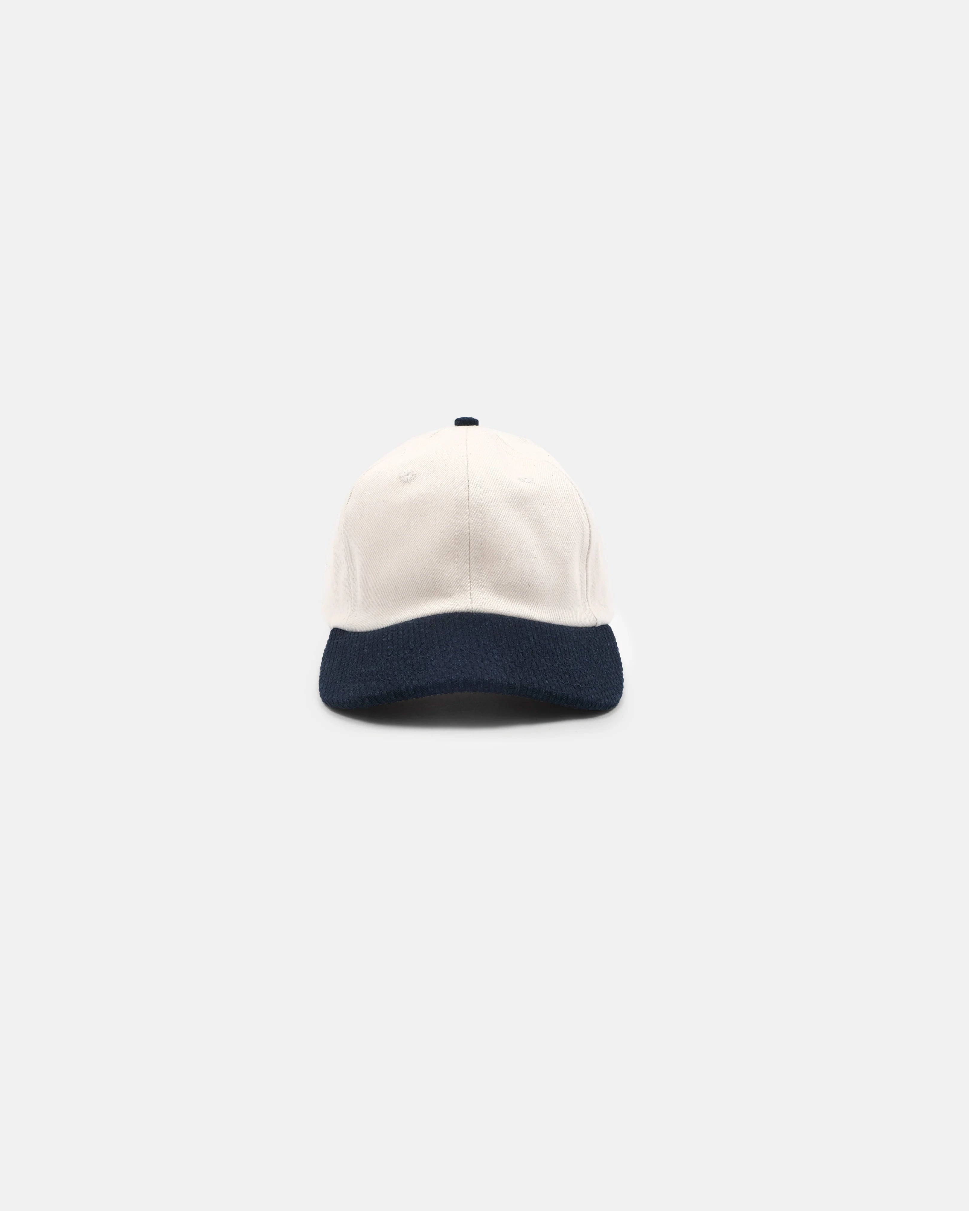 Dehen 1920 Unstructured 2-Tone Baseball Hat - Natural Selvedge Denim & Indigo Sashiko