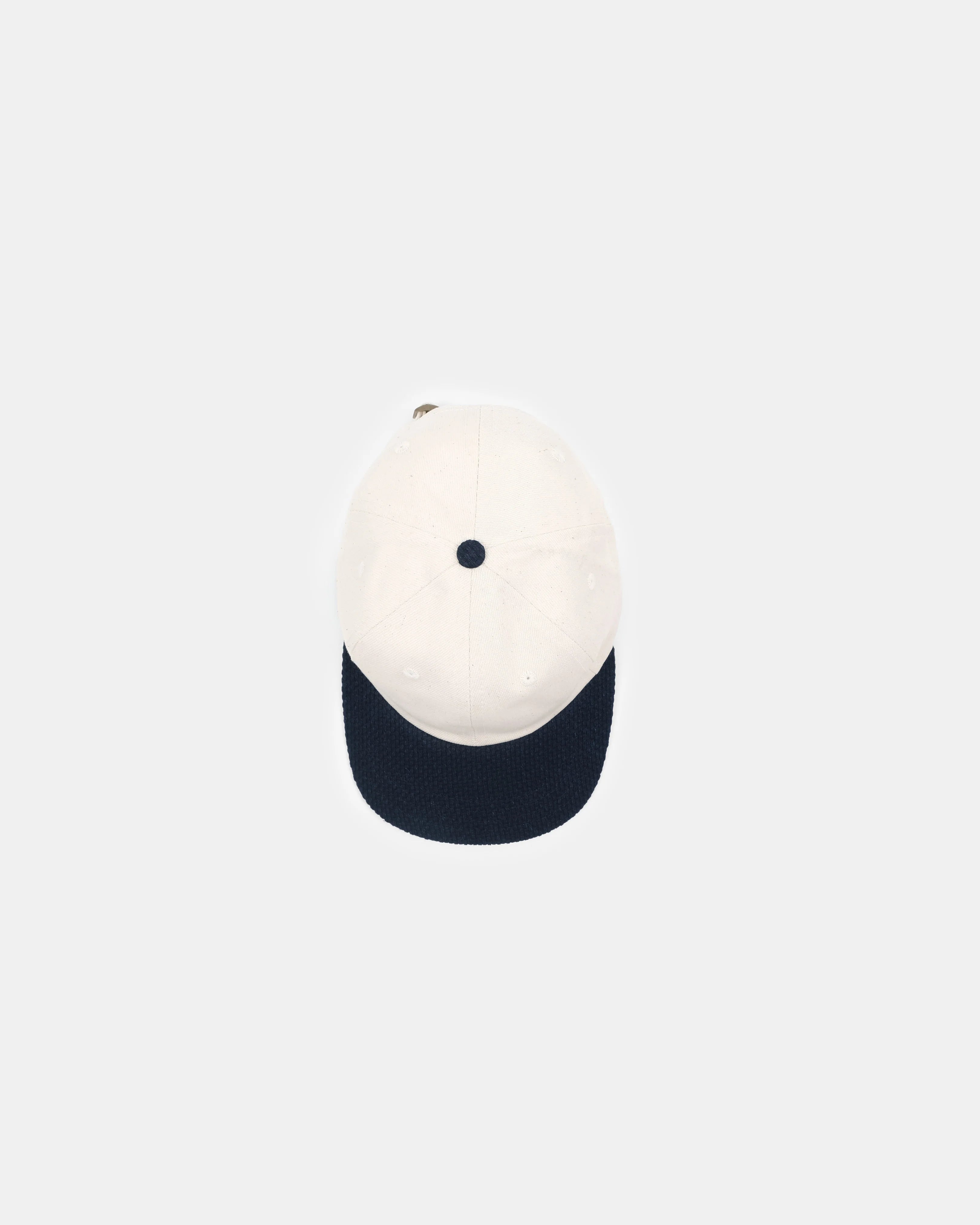 Dehen 1920 Unstructured 2-Tone Baseball Hat - Natural Selvedge Denim & Indigo Sashiko