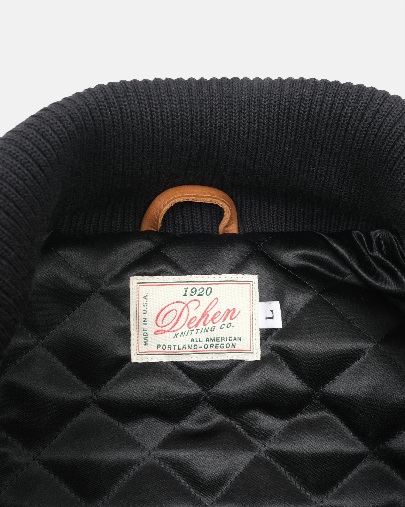 Dehen 1920 Raglan Varsity Jacket - Granite / Black / Antique Rust