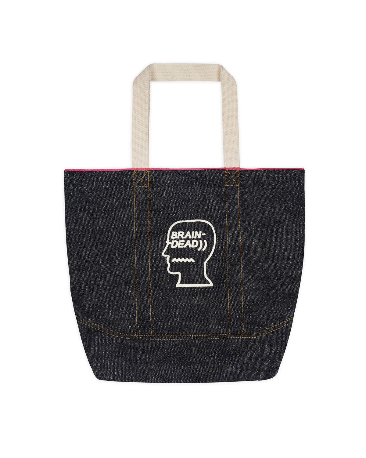 Brain Dead Selvedge Denim Logohead Tote Bag - Indigo