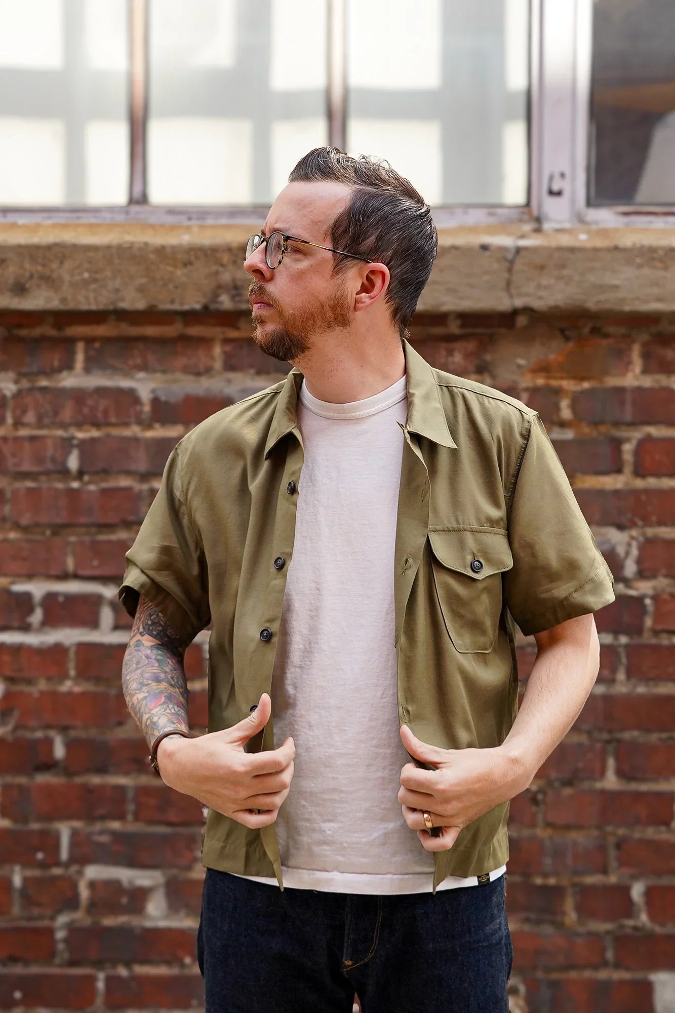 Freenote Cloth Jove Tencel Shirt - Olive