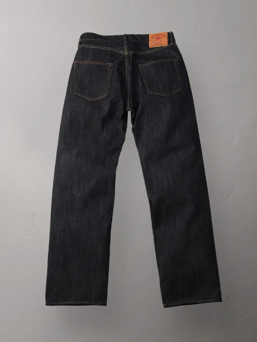 The Flat Head FN-D111 14.5oz Left Hand Twill Wide Leg Selvedge Denim - Indigo