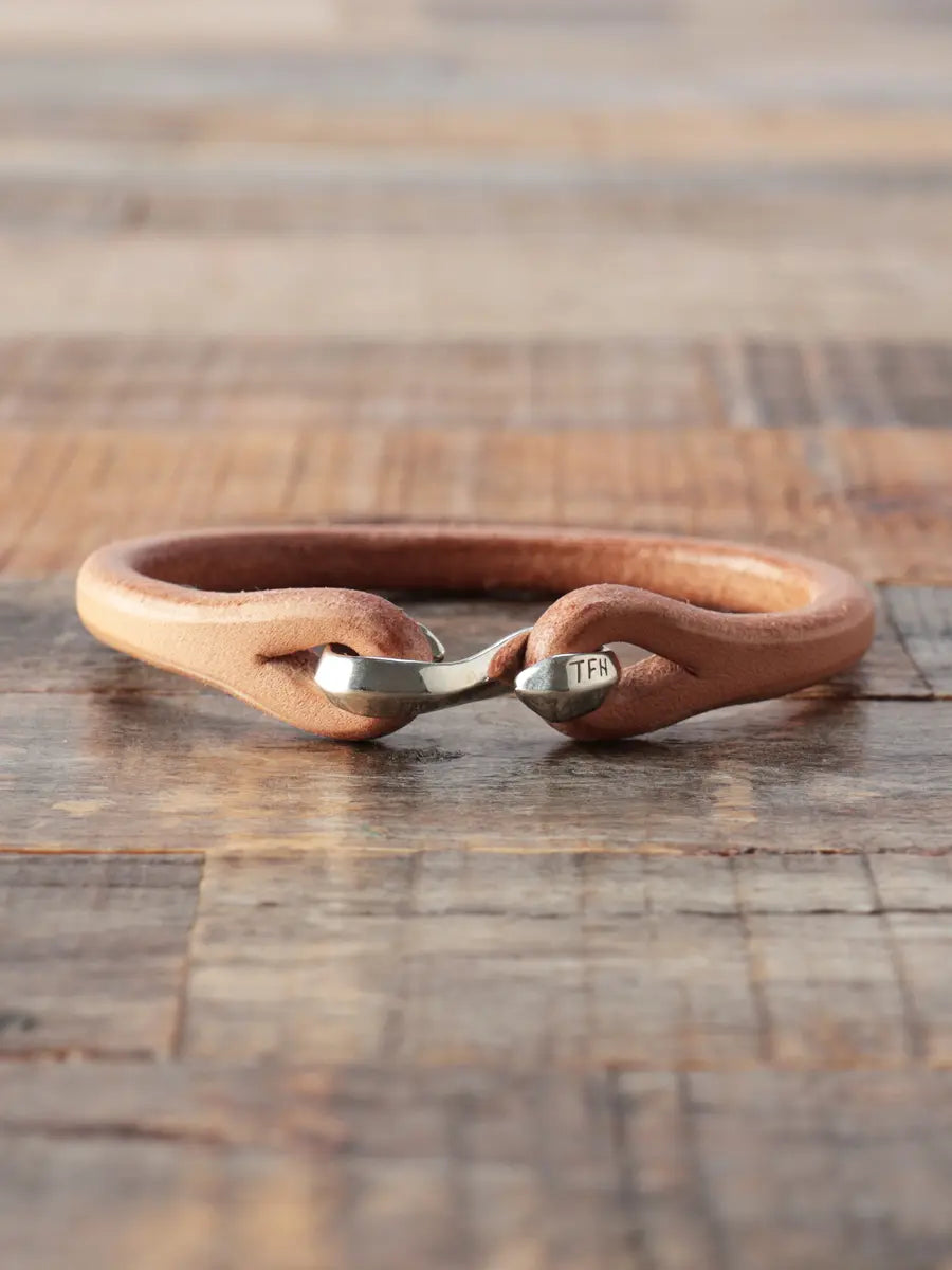 The Flat Head FN-GLB-101 Single Leather Bracelet - Tan