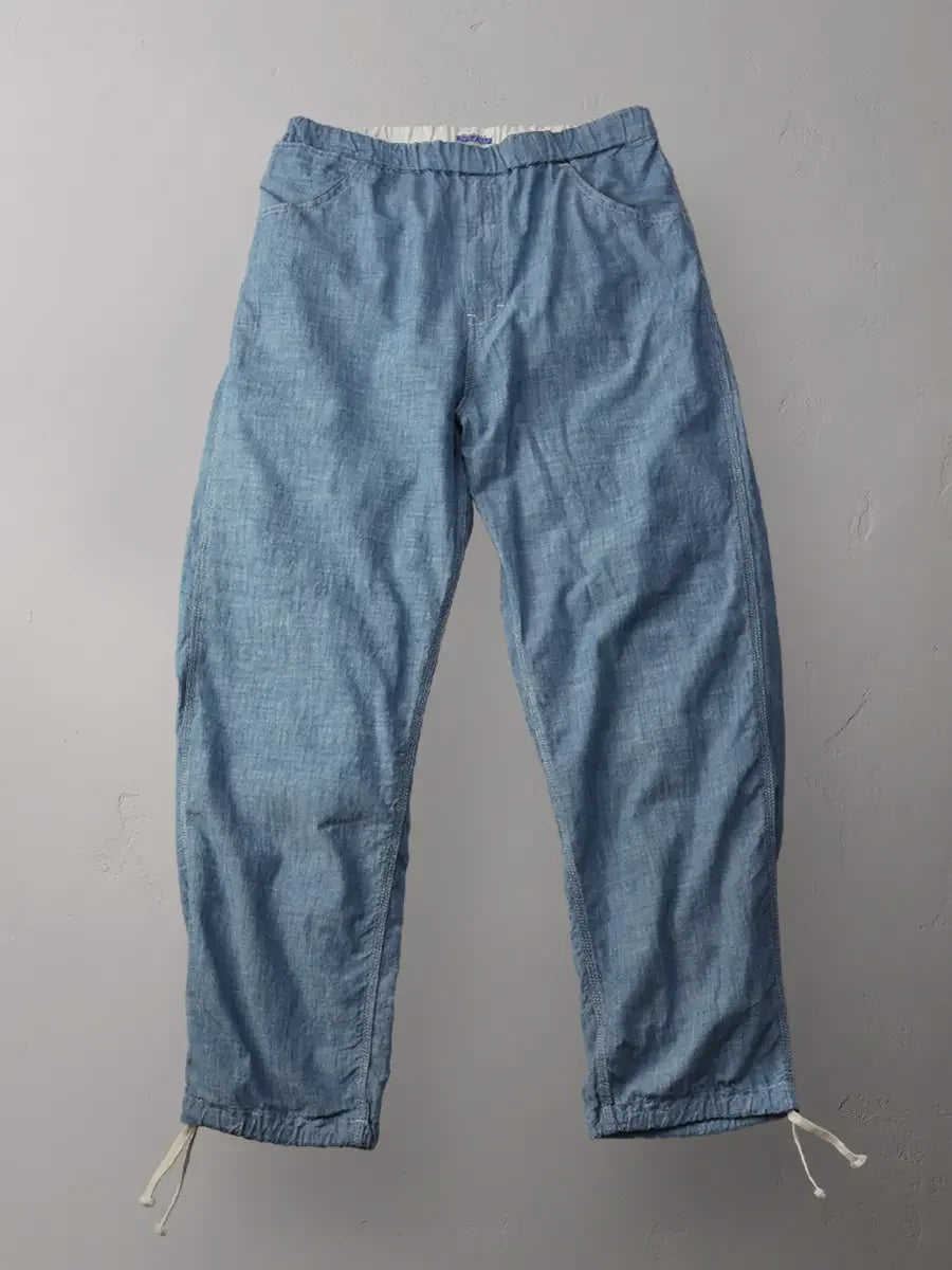 The Flat Head FN-PA-C015 5oz Chambray Relax Pants
