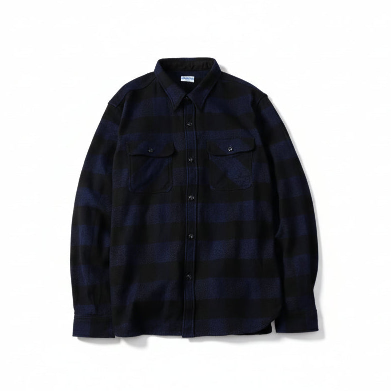 The Flat Head FN-SNR-101LSP Block Check Flannel Work Shirt