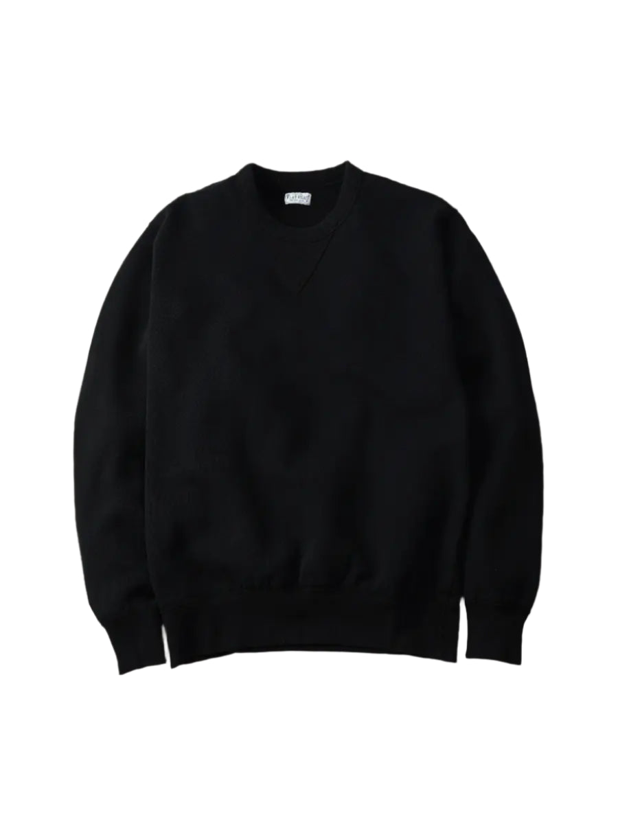 The Flat Head FN-SWC-301 Loopwheel Crewneck Sweatshirt - Black