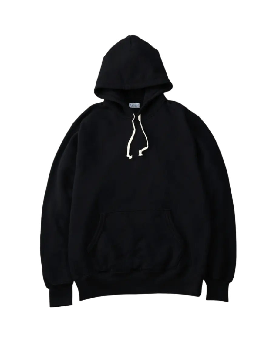 The Flat Head FN-SWP-301 Loopwheel Hooded Sweatshirt - Black