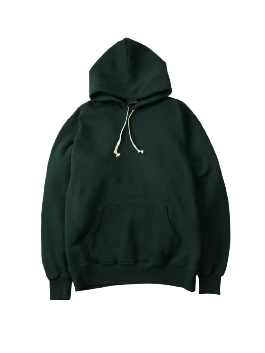 The Flat Head FN-SWP-301 Loopwheel Hooded Sweatshirt - Green