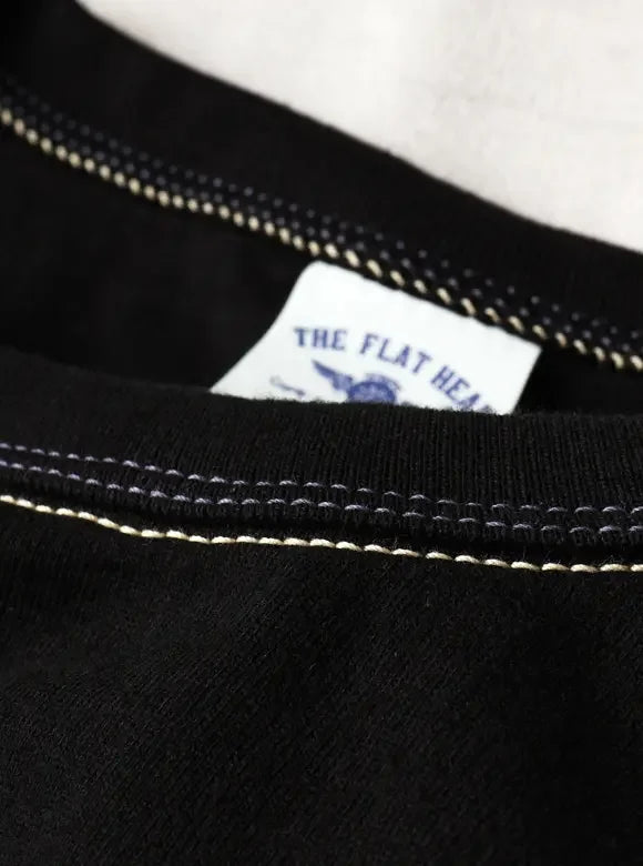 The Flat Head FN-THC-101 9oz Heavyweight Tee - Black