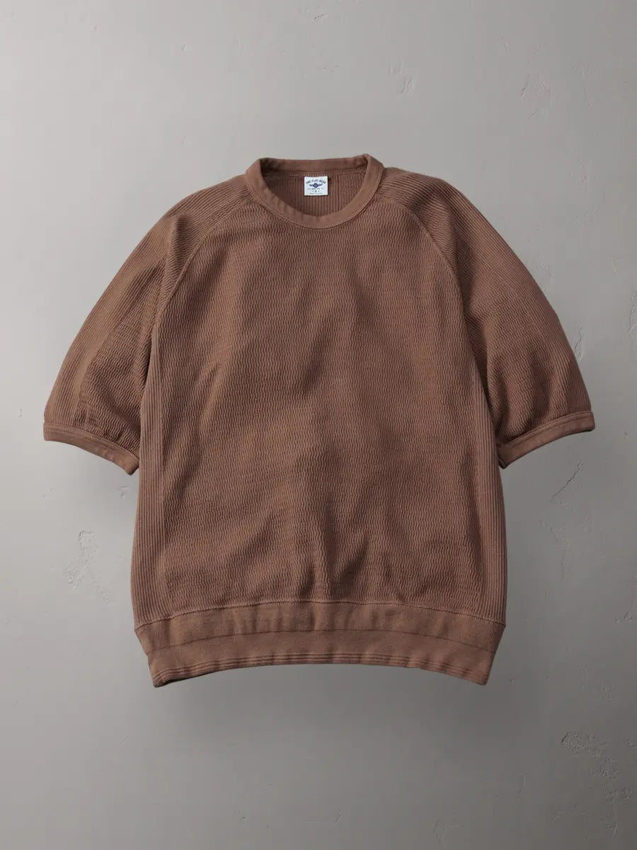 The Flat Head FN-THW-002 Thermal Raglan T-Shirt - Brown