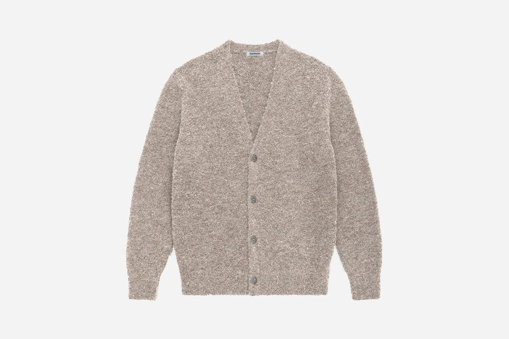 3sixteen V-Neck Cardigan - Khaki Boucle Alpaca