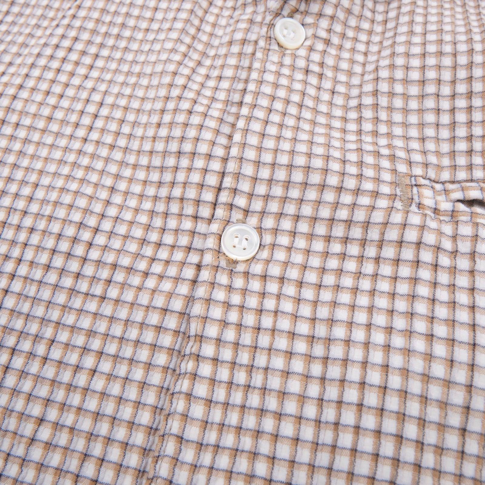 Freenote Cloth Cayucos Shirt - White Plaid Seersucker