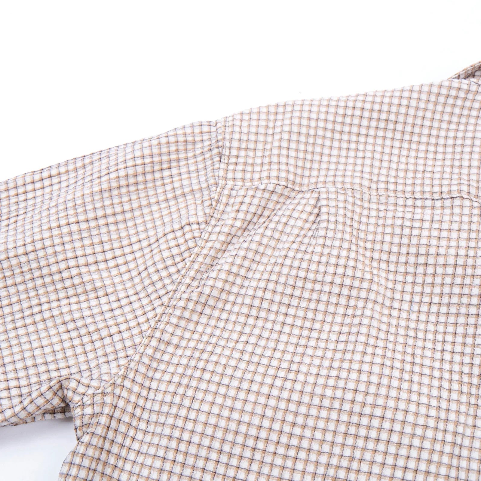 Freenote Cloth Cayucos Shirt - White Plaid Seersucker