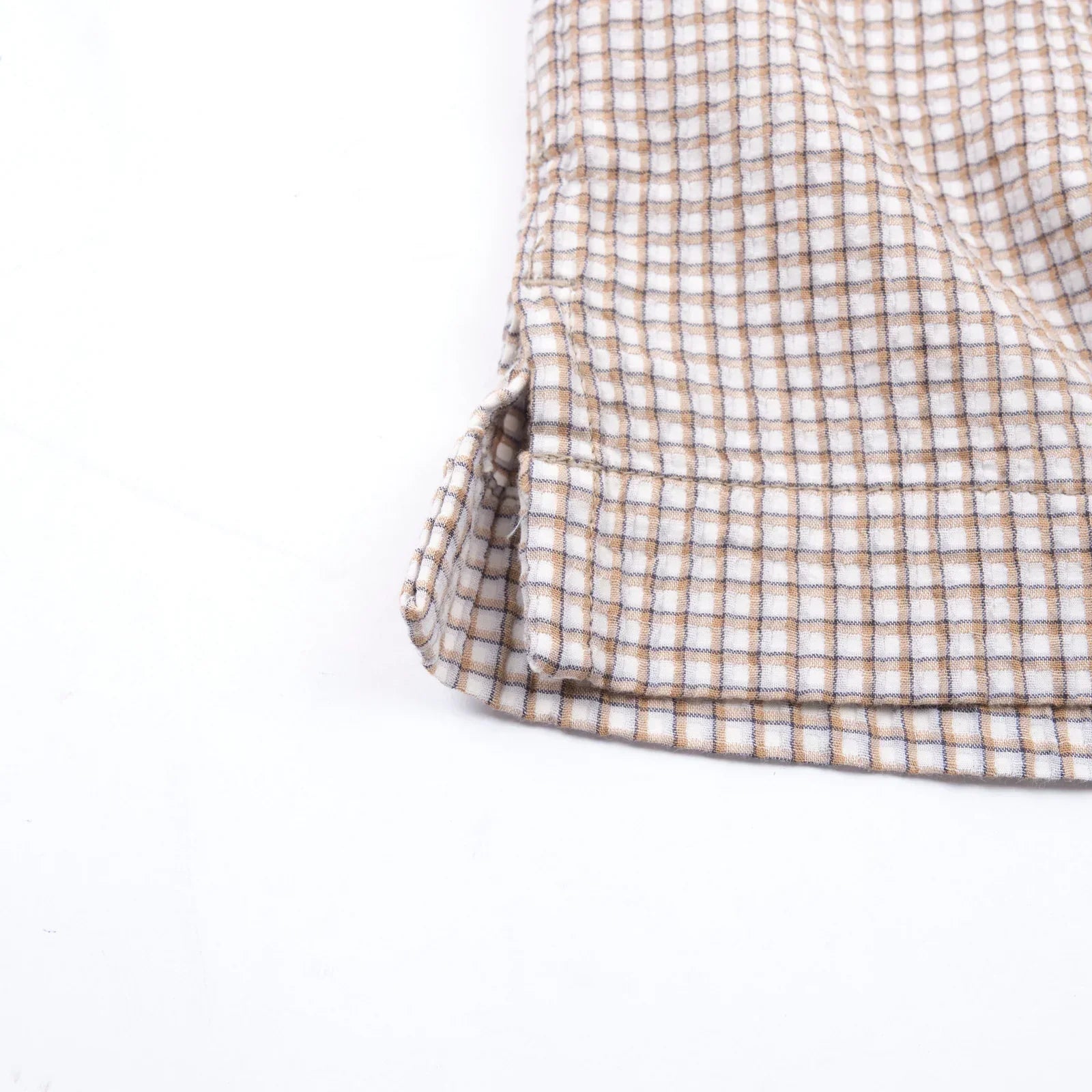 Freenote Cloth Cayucos Shirt - White Plaid Seersucker