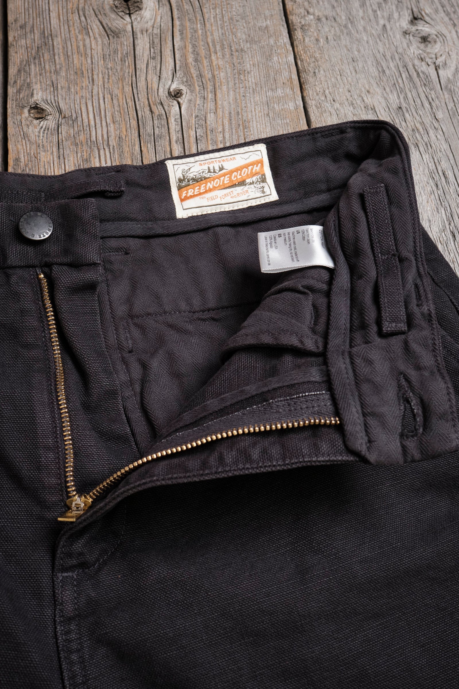 Freenote Cloth Deck Pant Straight Fit 14oz Slub - Black