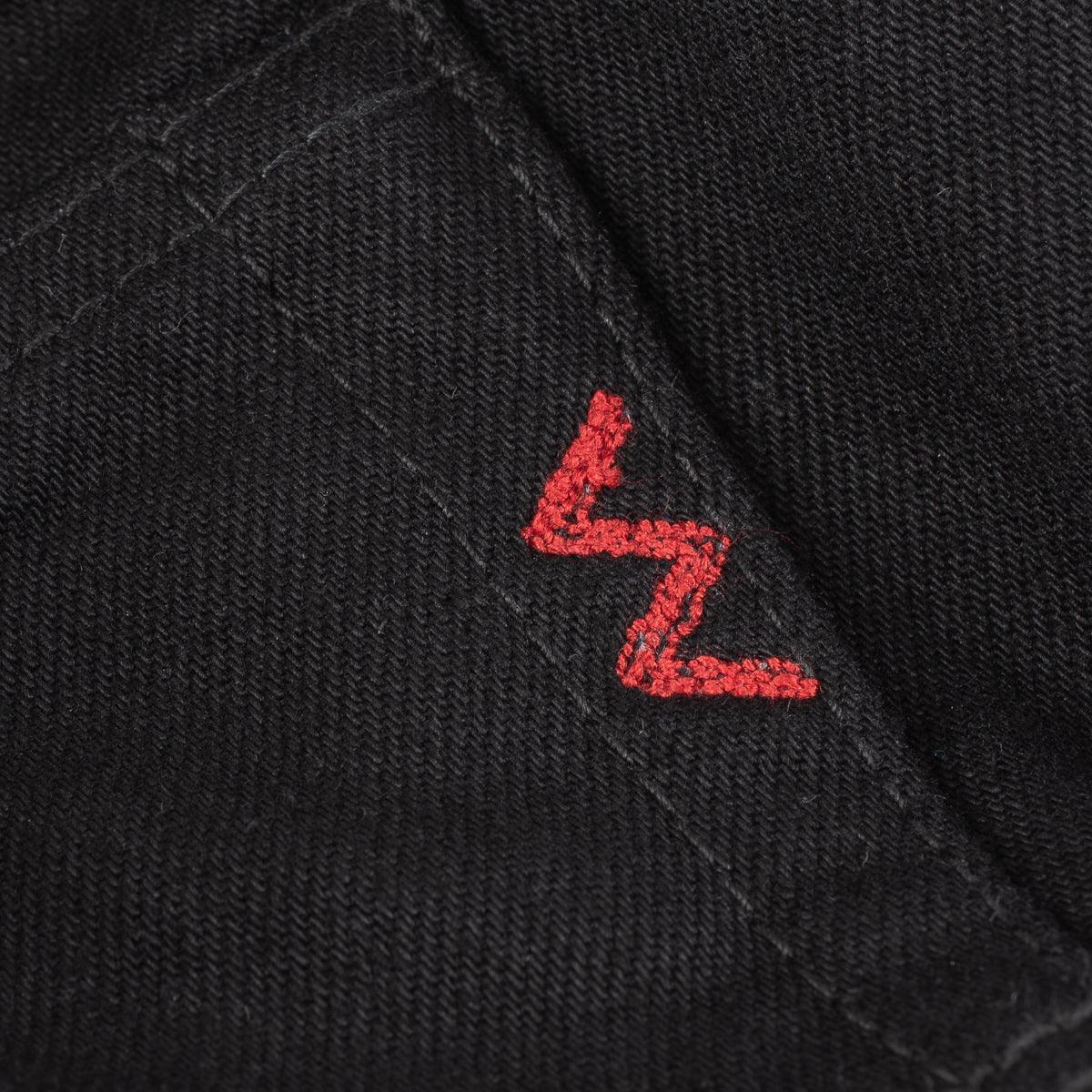 Iron Heart IH-555S-142bb 14oz Selvedge Denim Super Slim Cut Jeans - Black/Black