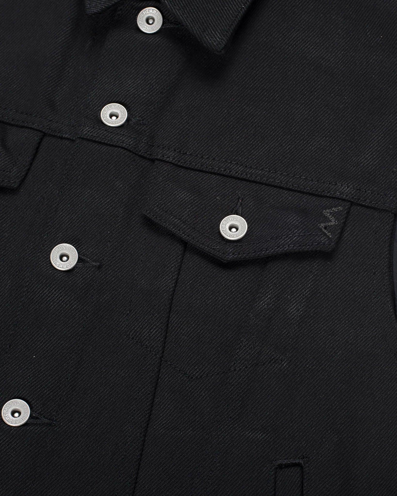 Iron Heart IH-9526V 21oz Non-Fade Denim Type III Vest - Superblack