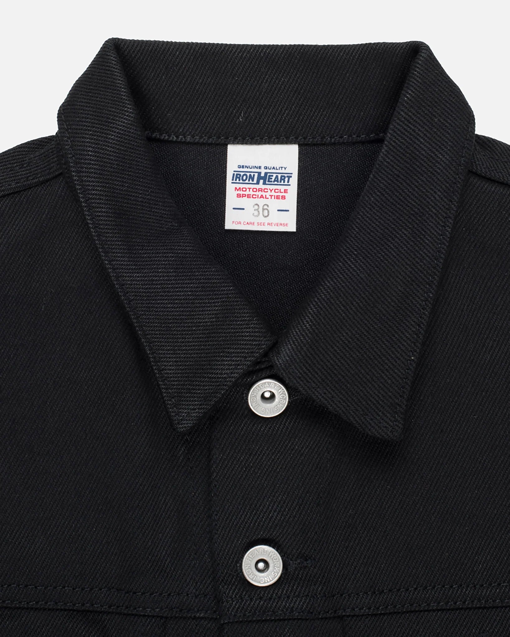 Iron Heart IH-9526V 21oz Non-Fade Denim Type III Vest - Superblack