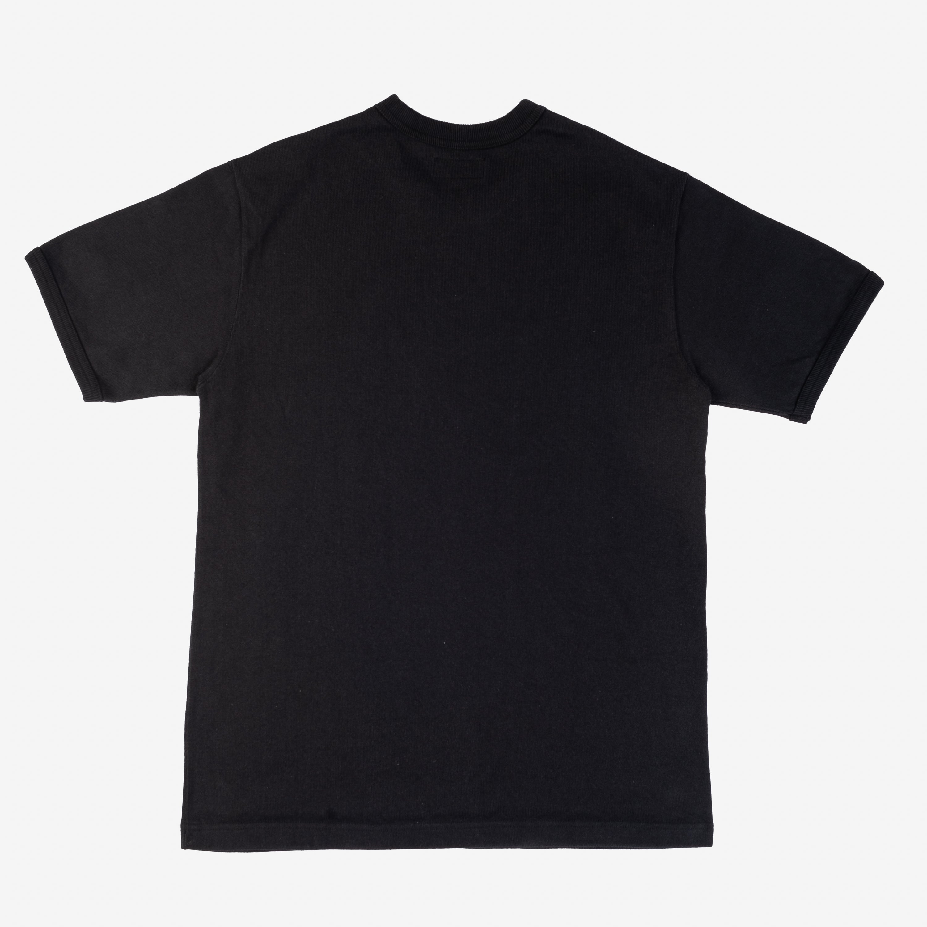 Iron Heart IHT-1600-BLK 11oz Cotton Knit Crew Neck T-Shirt - Black