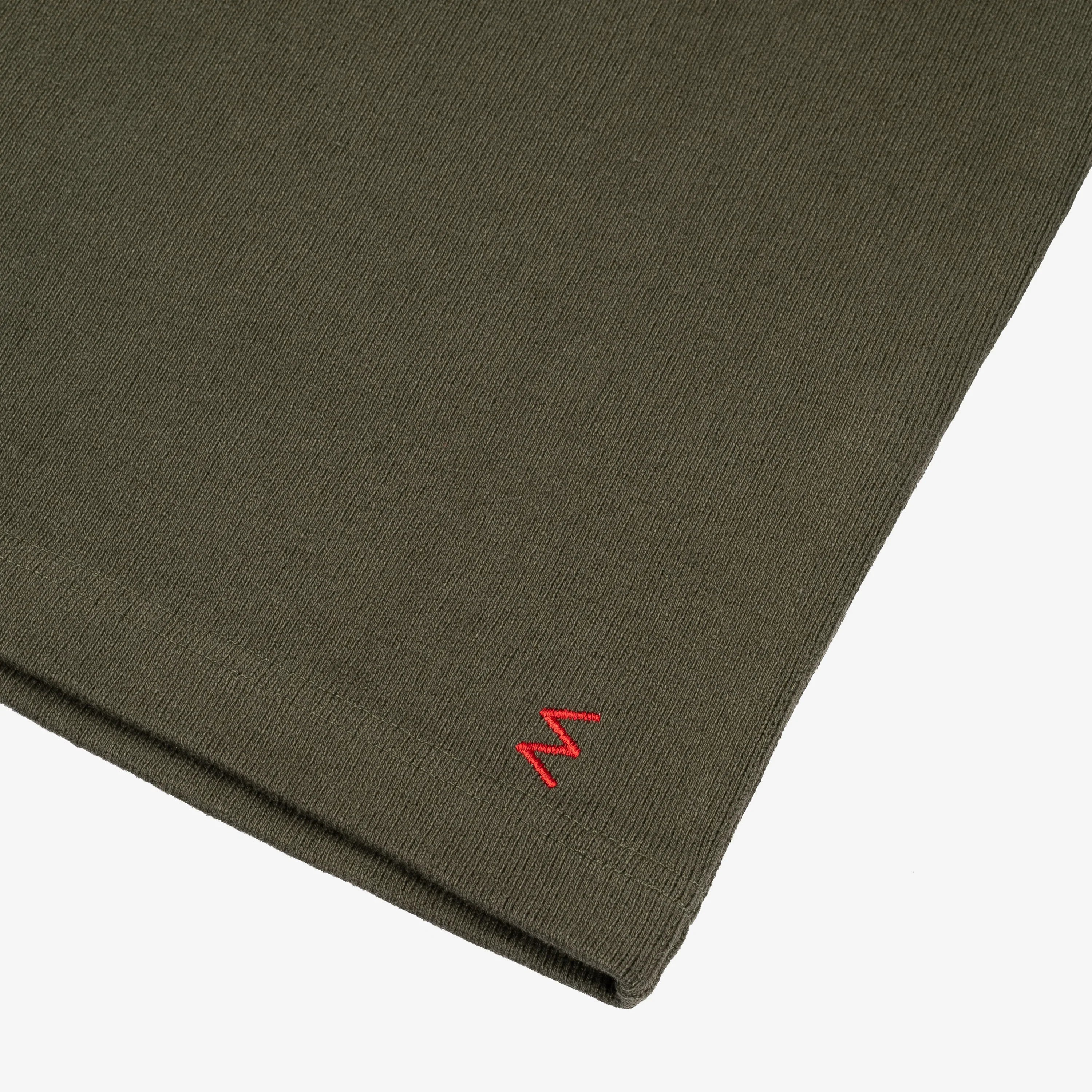 Iron Heart IHT-1600-OLV 11oz Cotton Knit Crew Neck T-Shirt - Olive