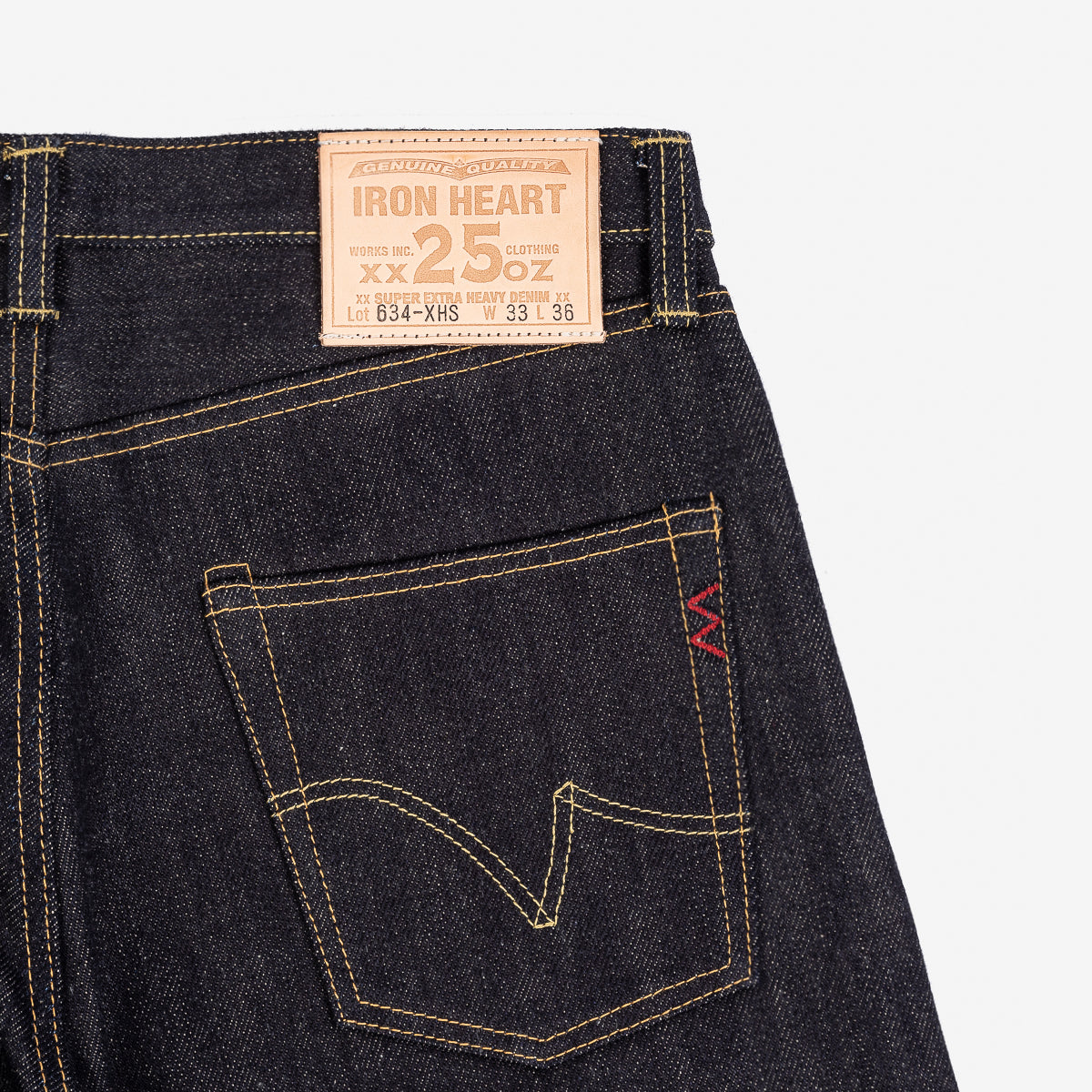 Iron Heart IH-634-XHS - 25oz Selvedge Denim Straight Cut Jeans